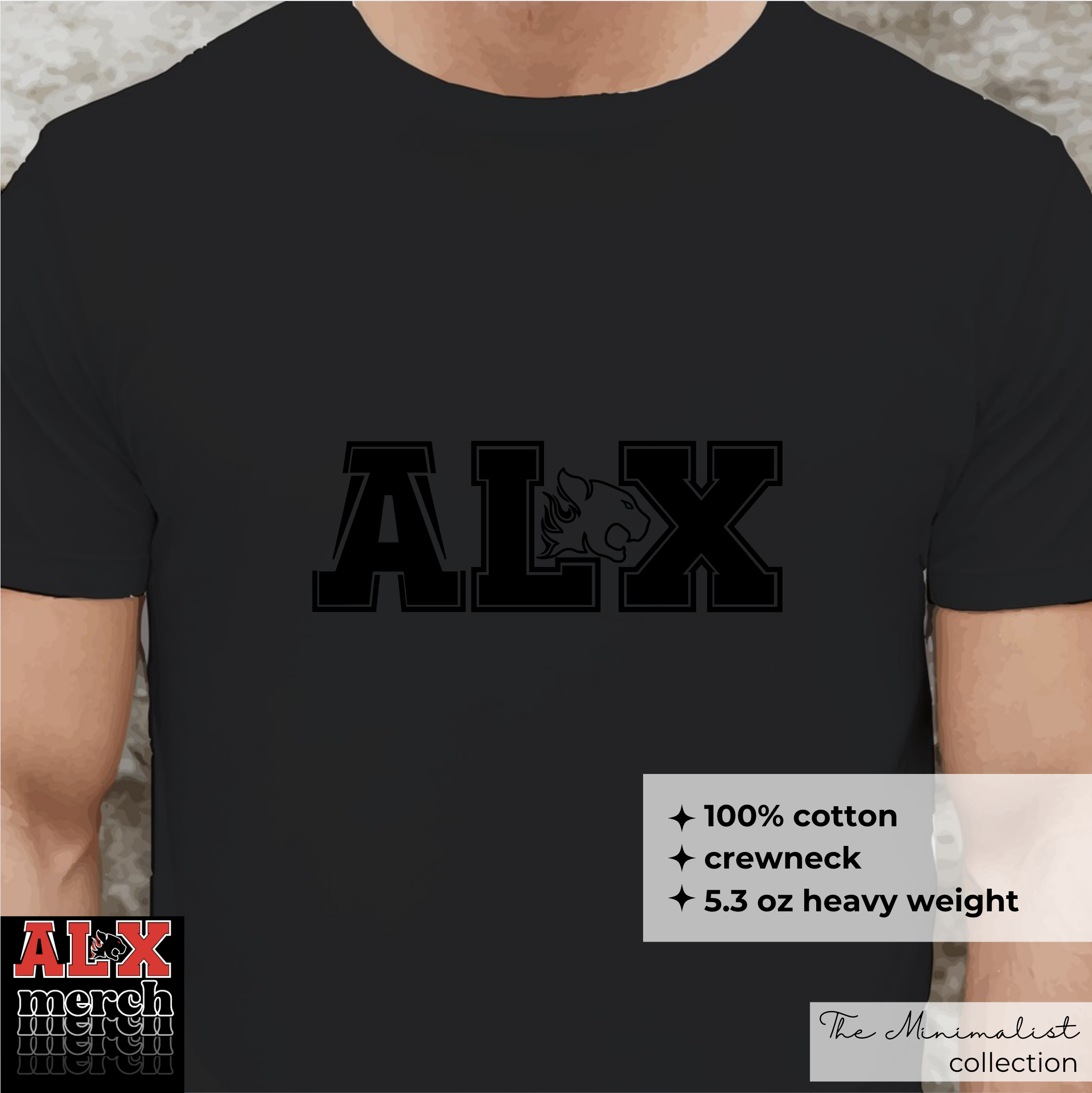 ALX minimalist black tee