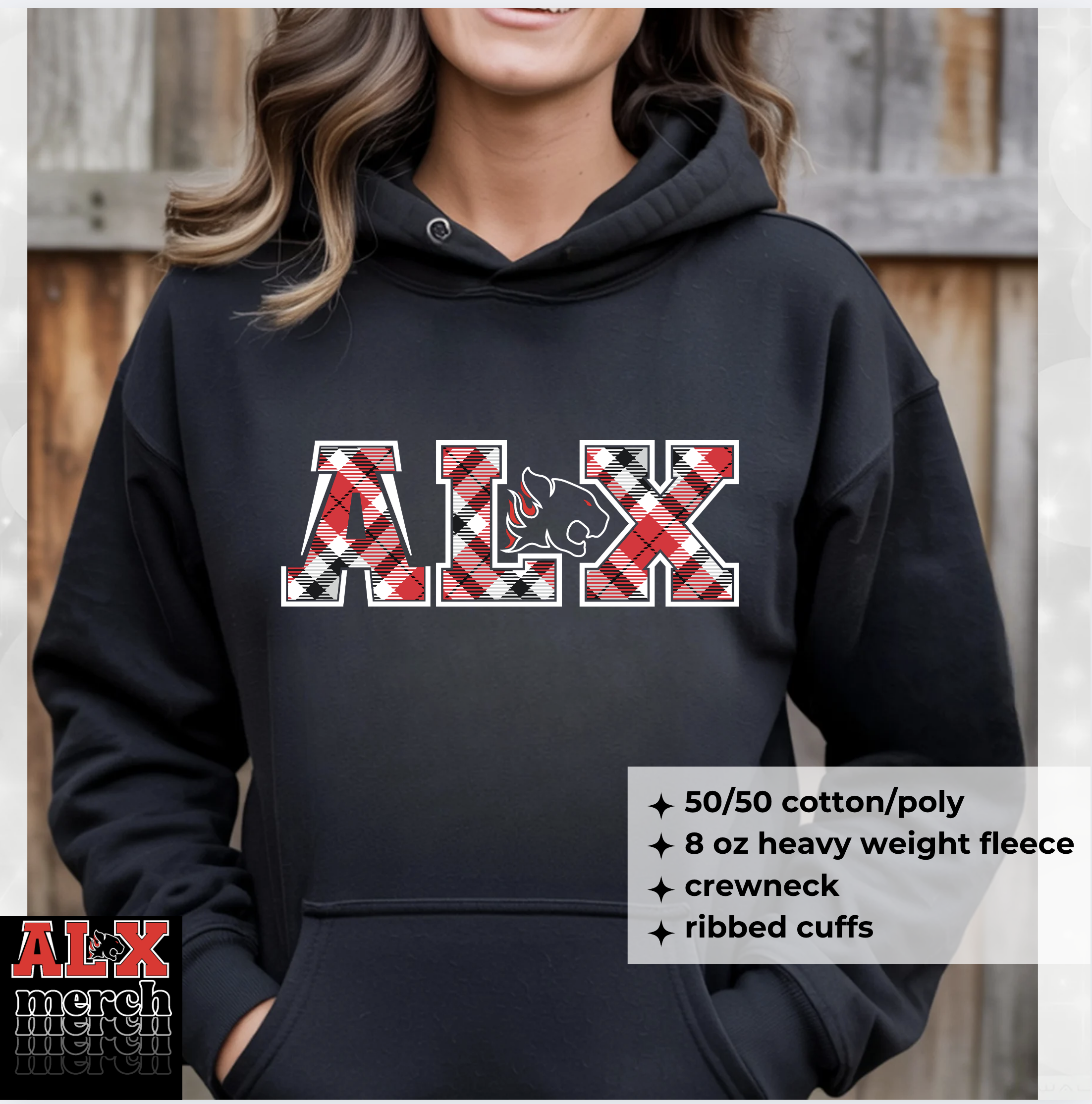 ALX plaid hoodie