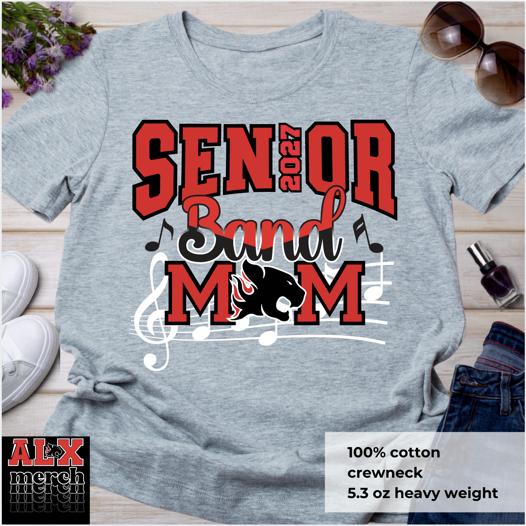 Senior band Mom tee