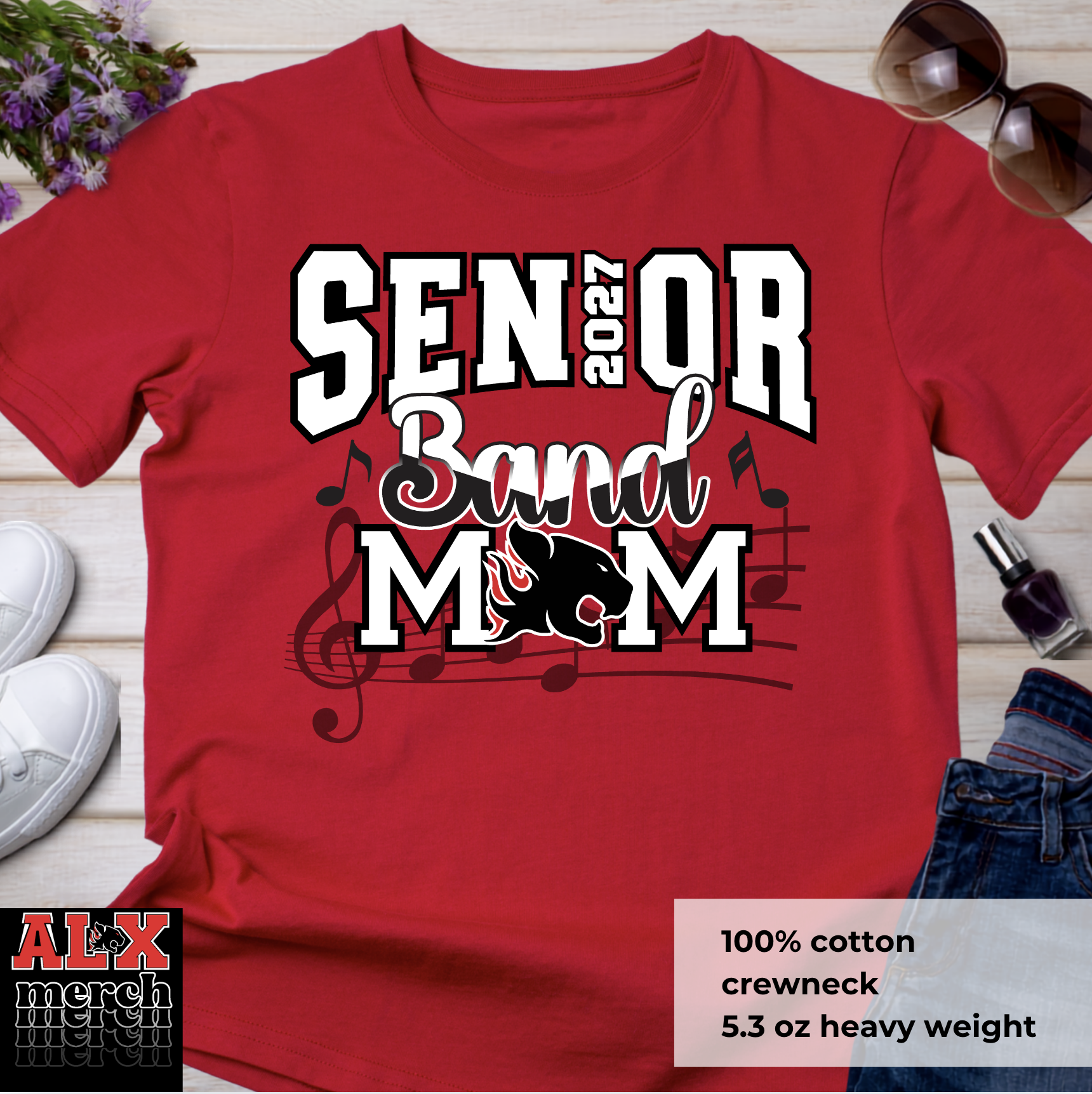 Senior band Mom tee