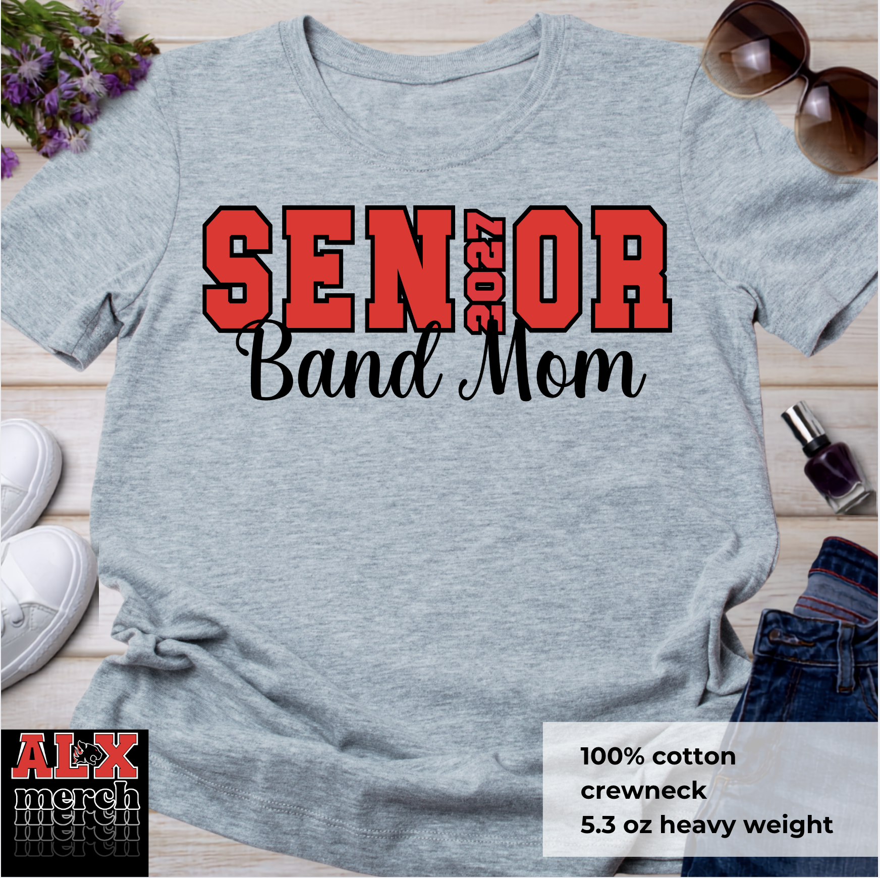 Senior band Mom tee
