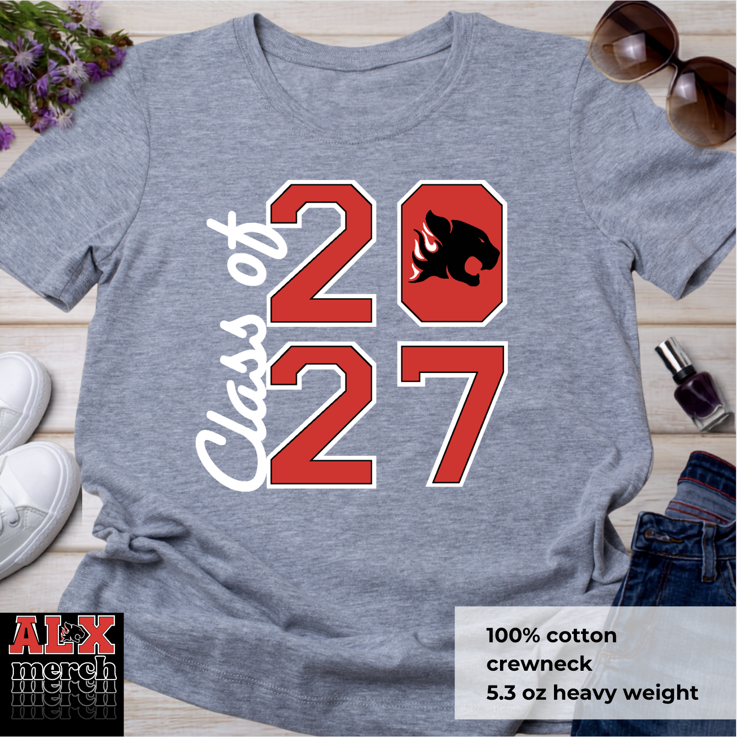 Senior stacked year tee
