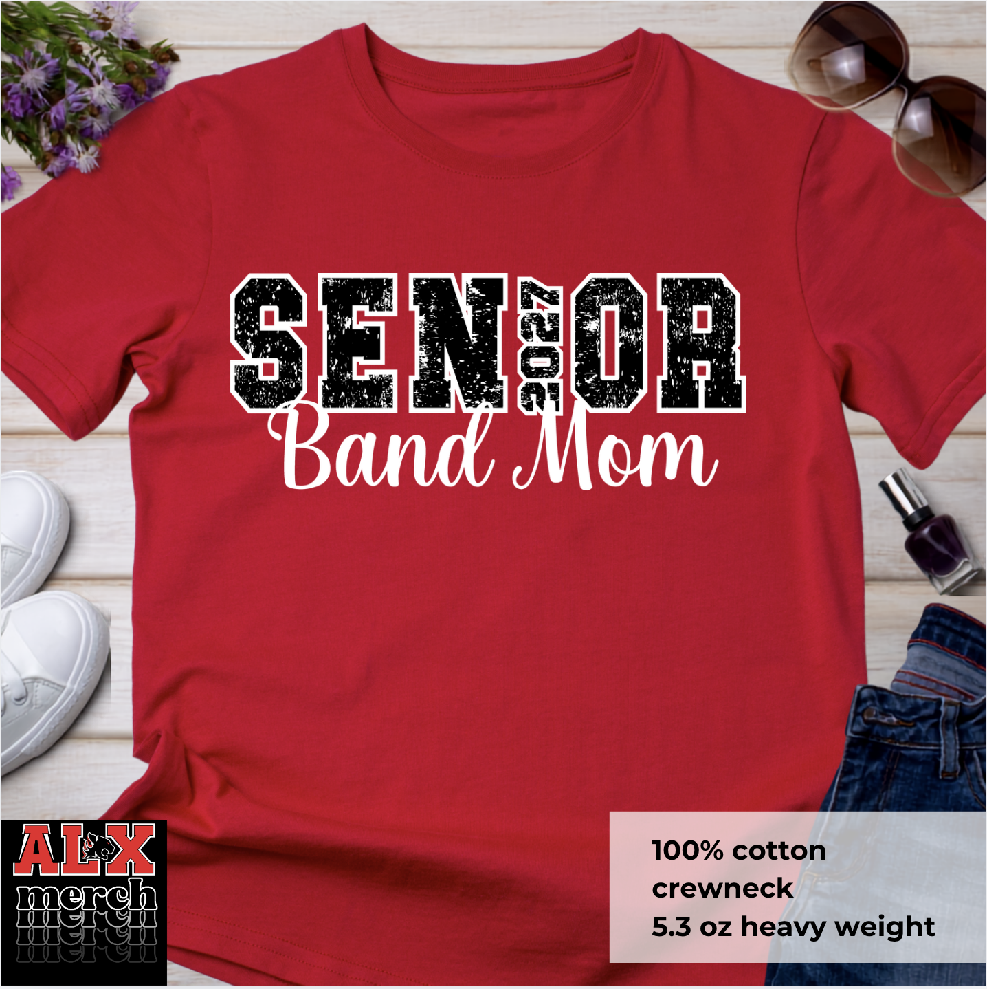 Senior band Mom tee