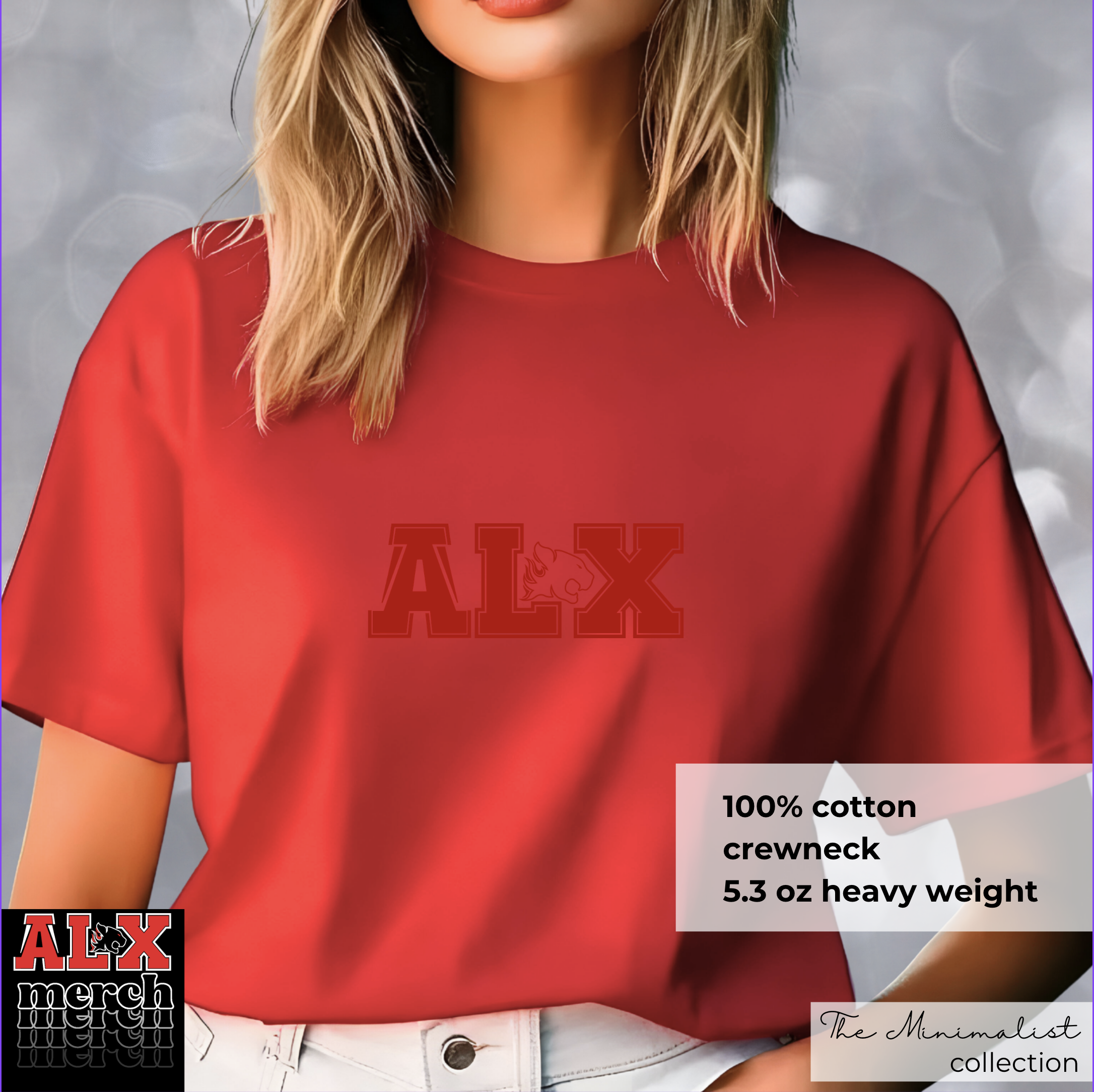 ALX minimalist red tee