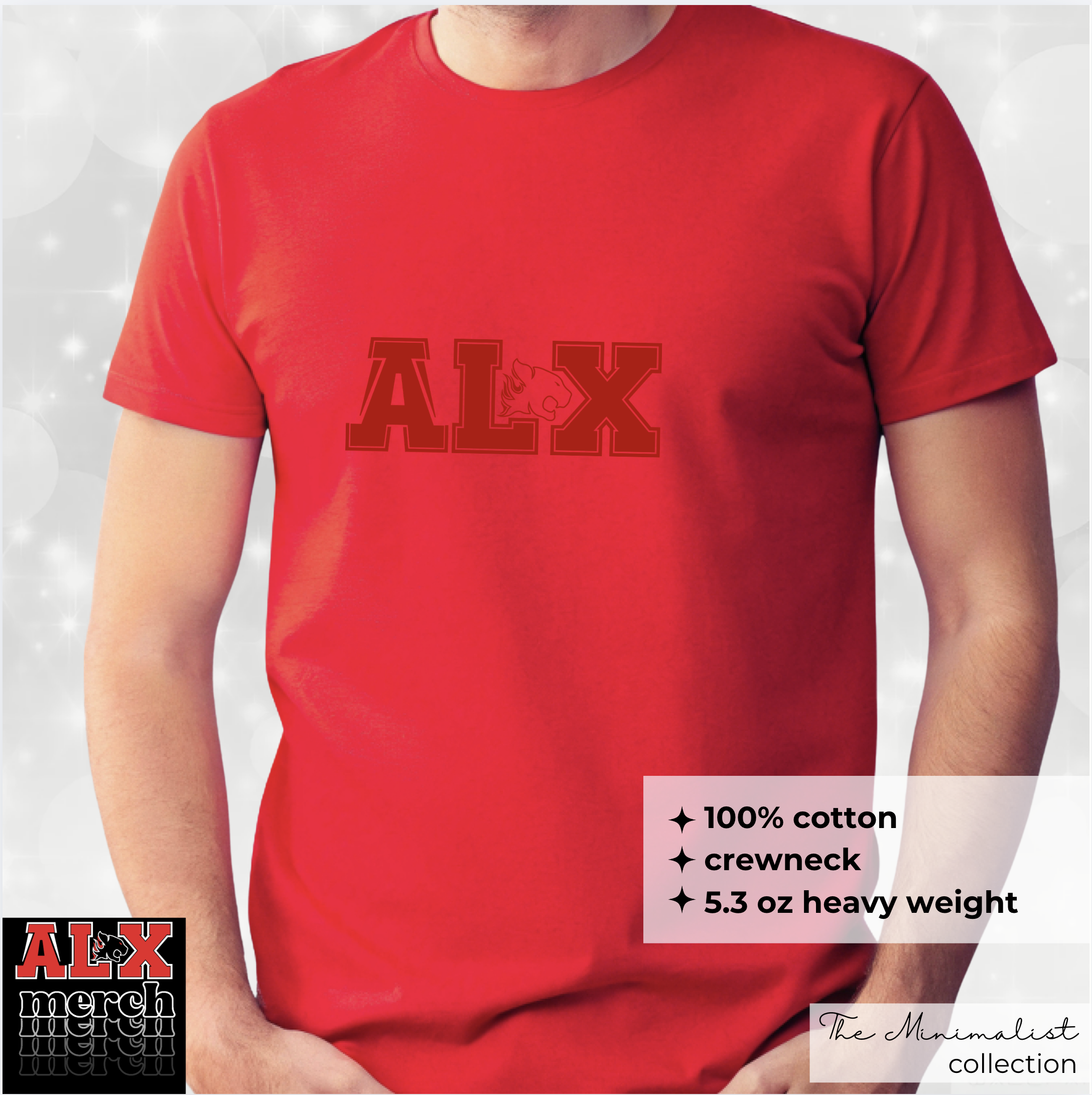 ALX minimalist red tee