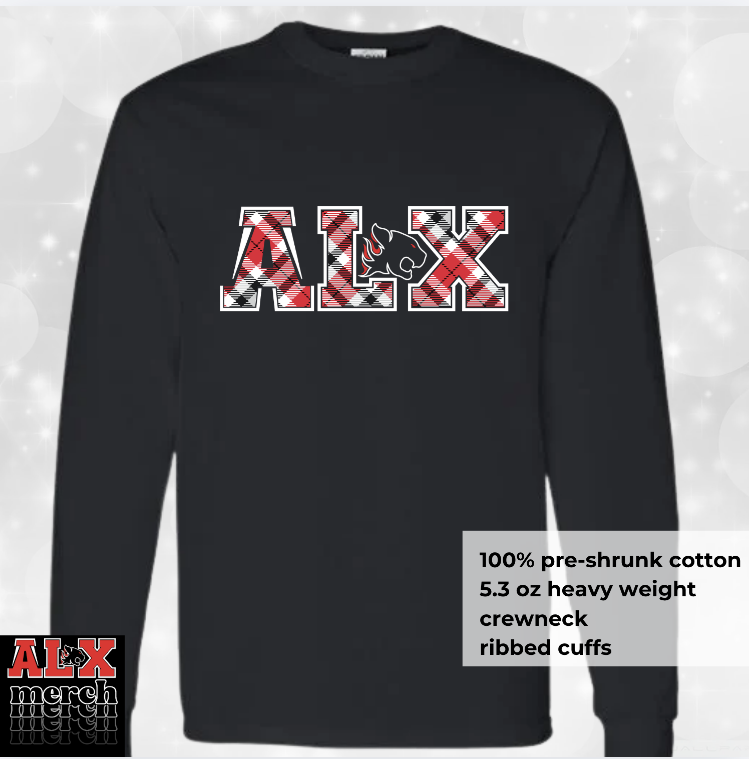 ALX plaid LS tee
