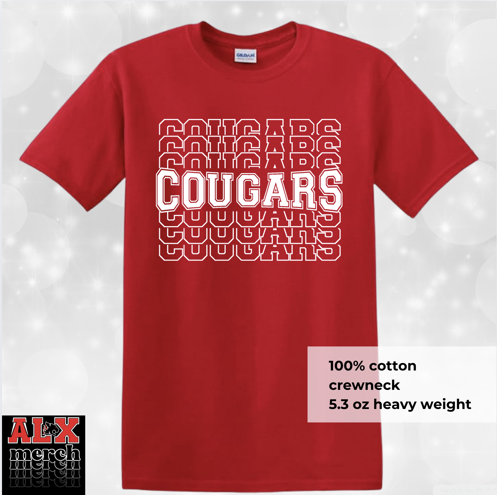 Cougars stacked tee