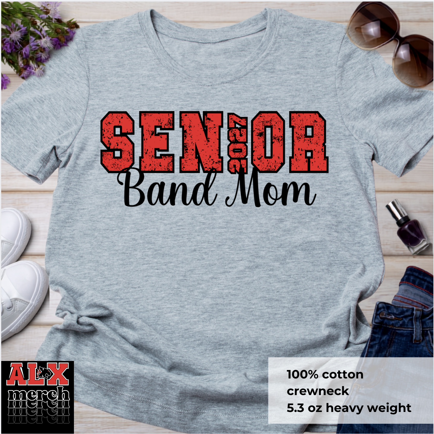Senior band Mom tee