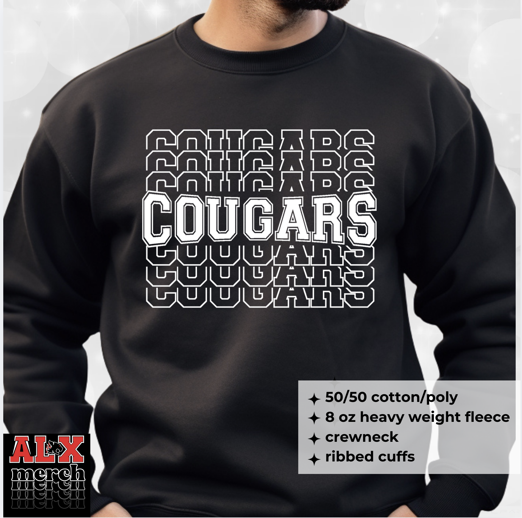 Cougars stacked sweatshirt