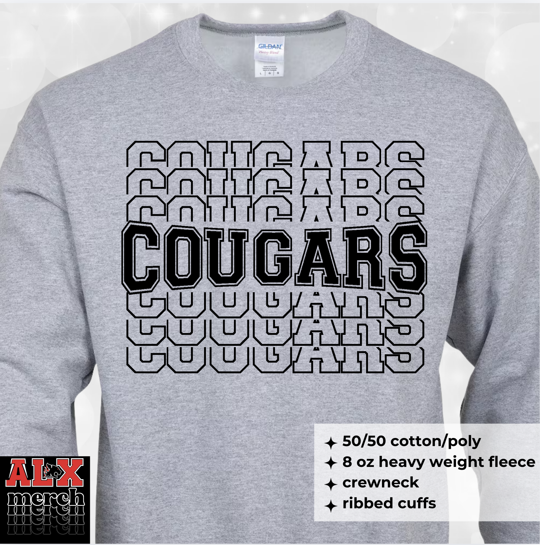 Cougars stacked sweatshirt