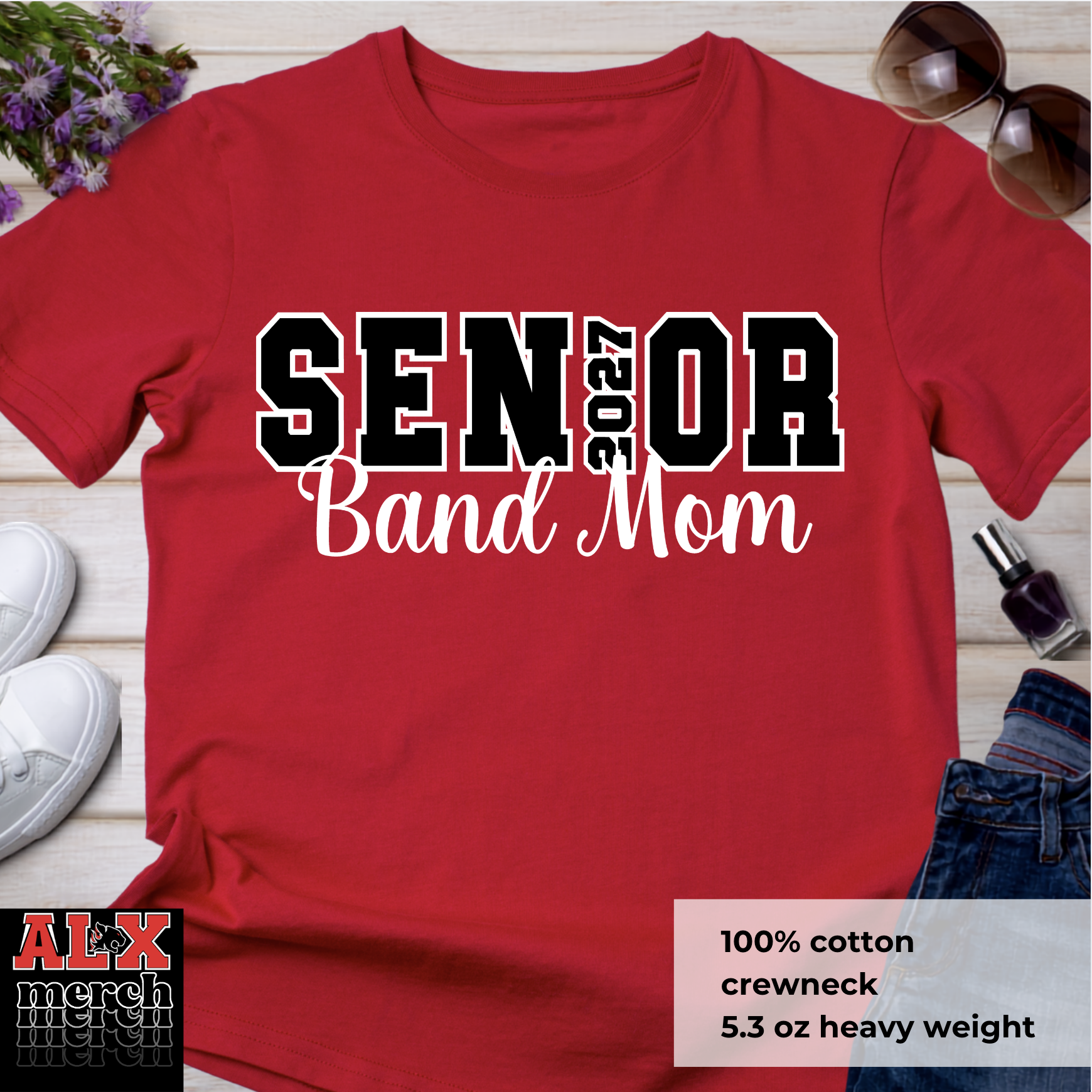 Senior band Mom tee