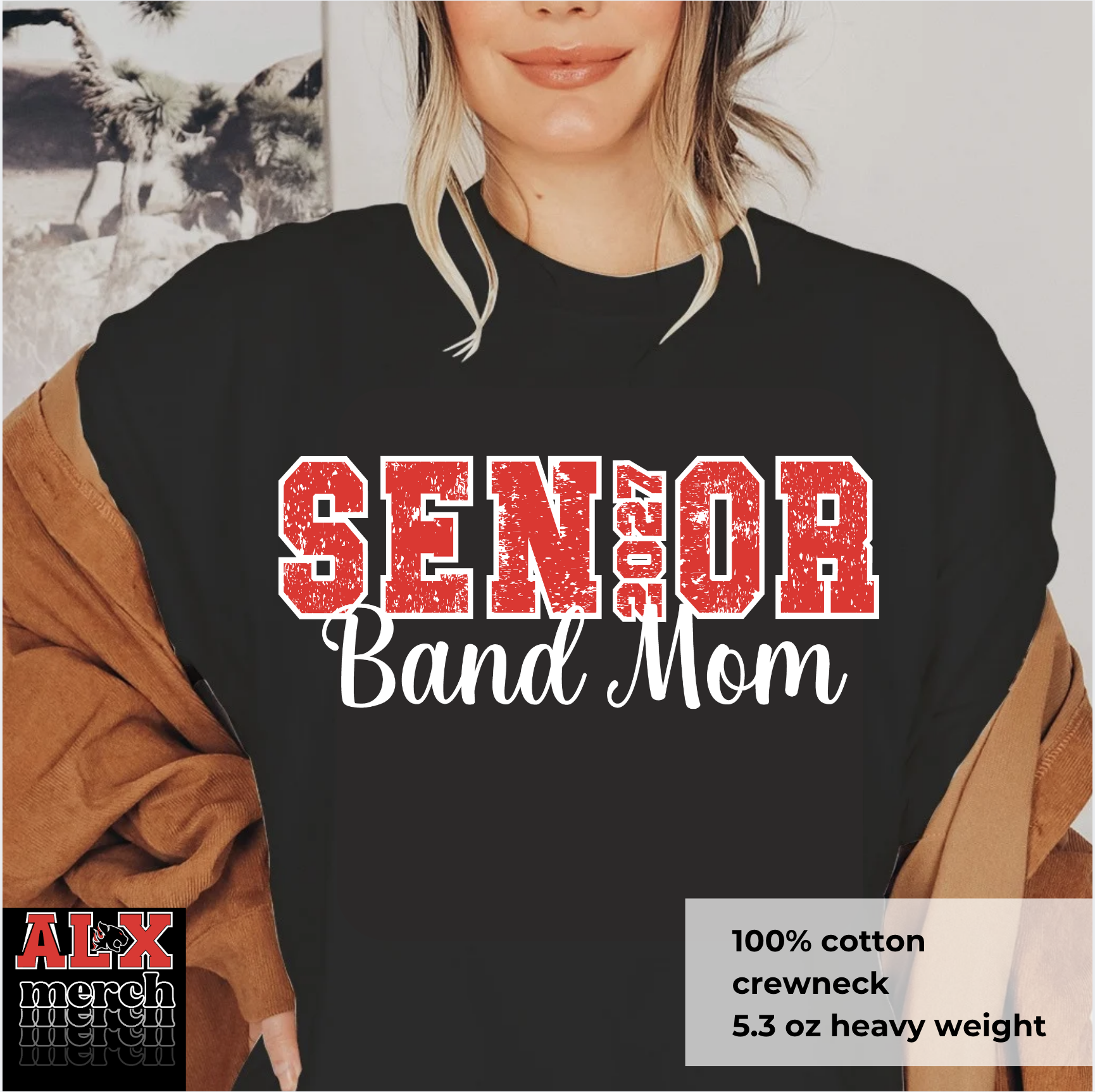 Senior band Mom tee