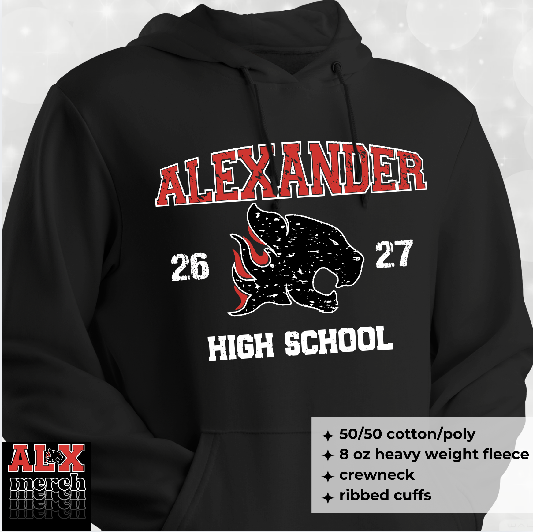 AHS distressed hoodie