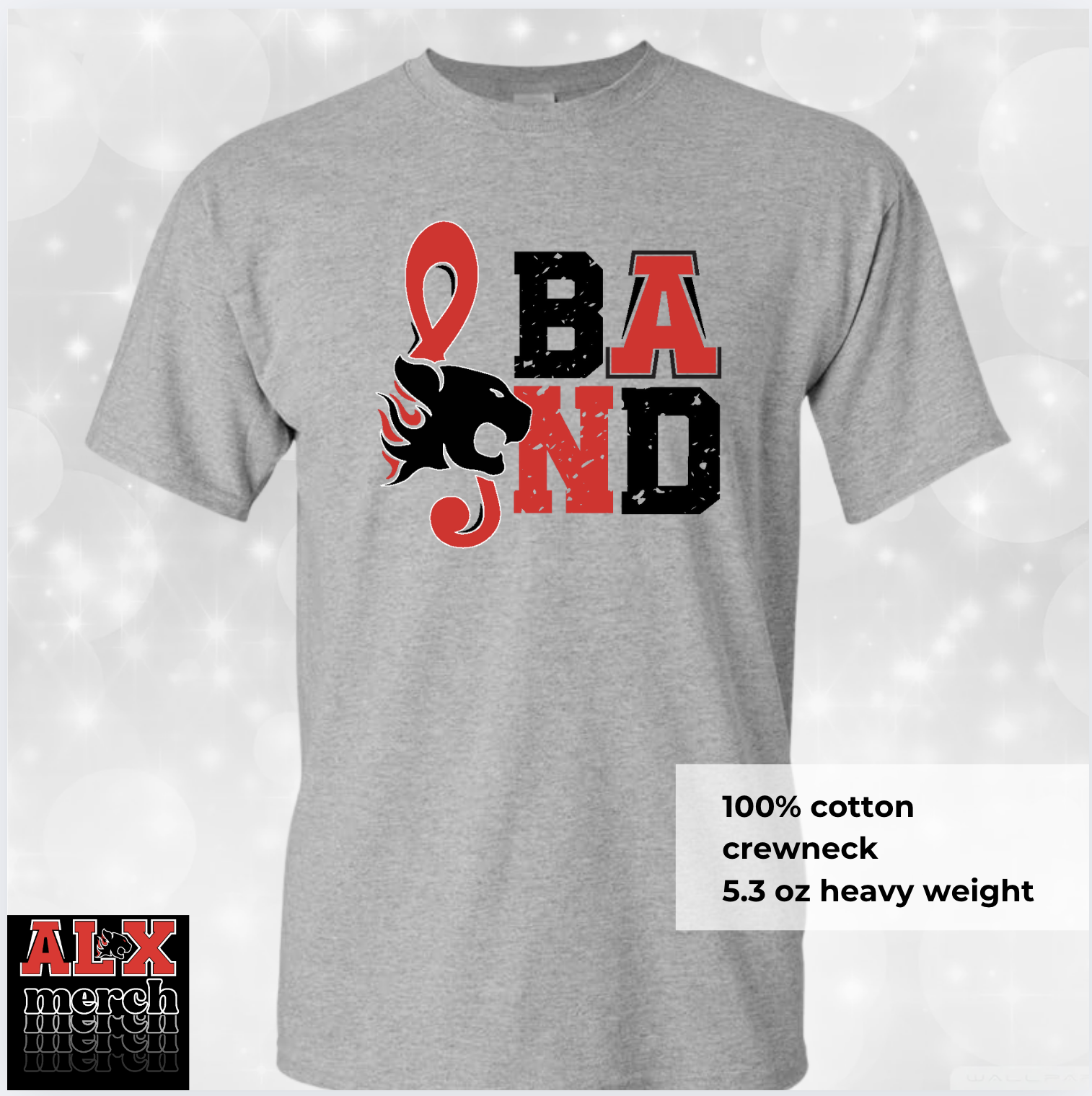 Band stacked distressed tee