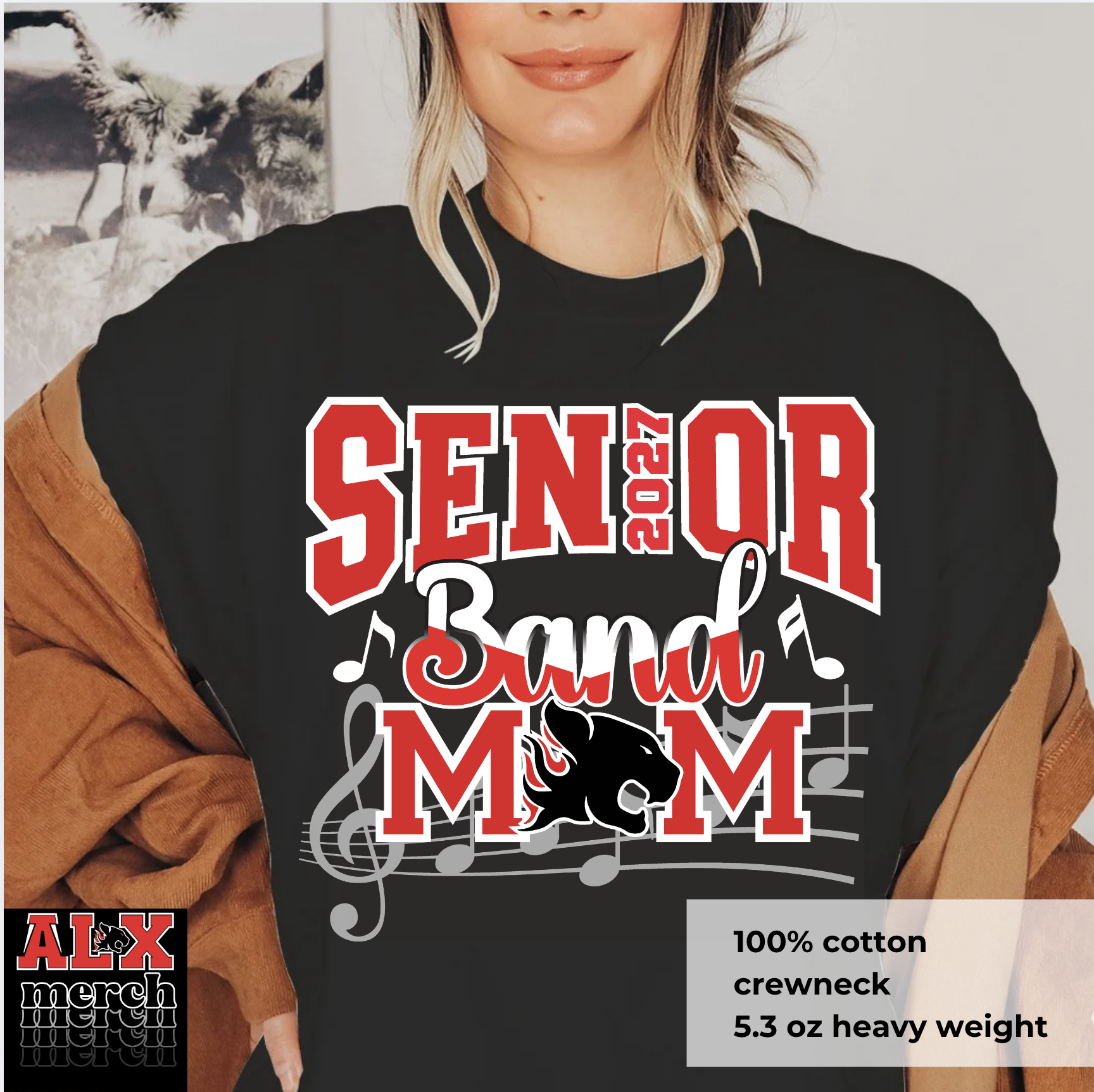 Senior band Mom tee