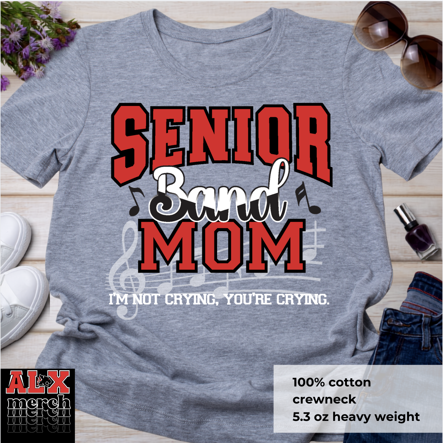 Senior band Mom tee