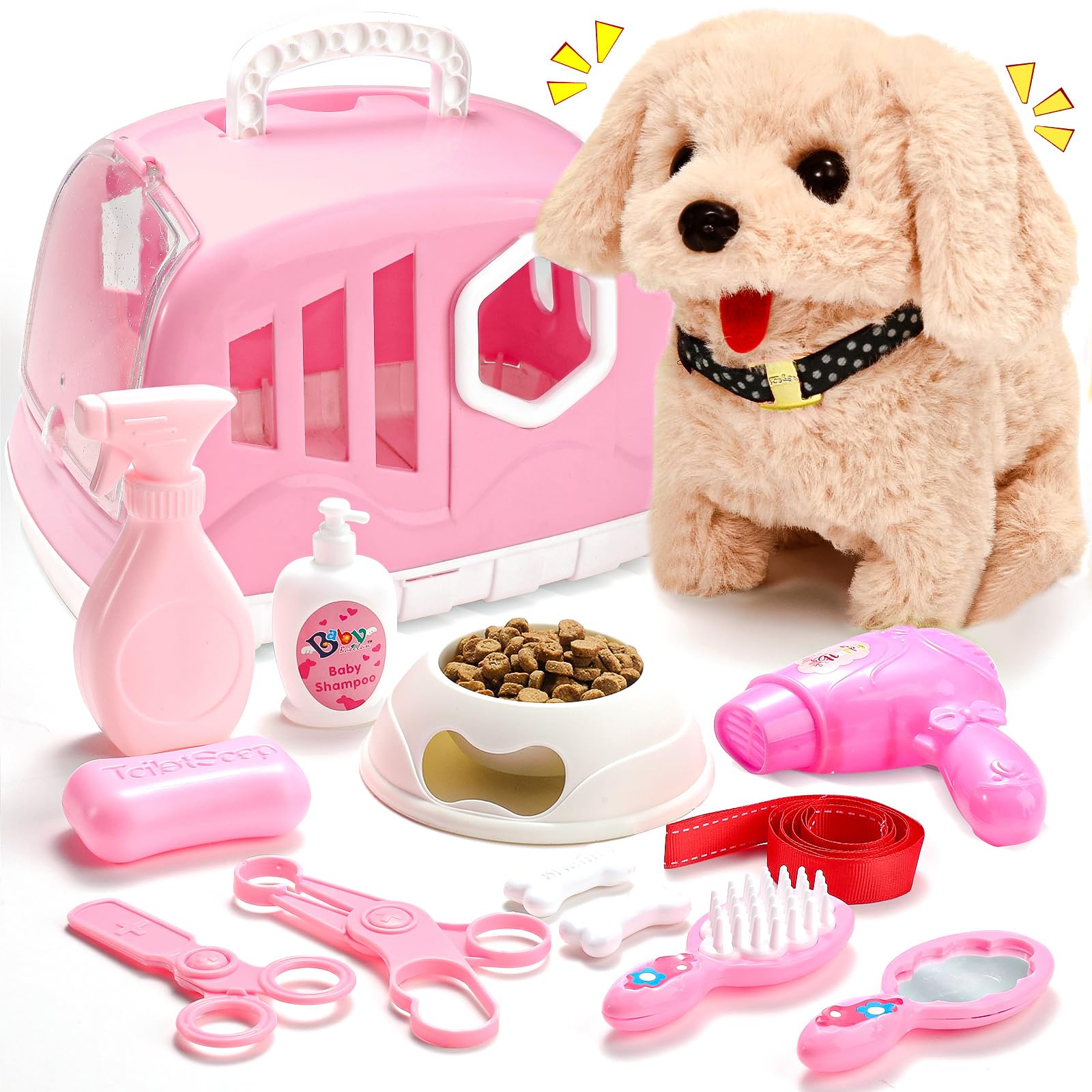 Plush Puppy Pet Care Playset