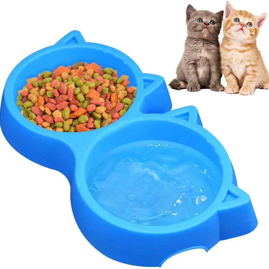 Dual Cat Food & Water Bowl