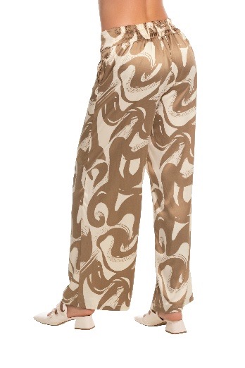 Abstract Print Wide Leg Pants