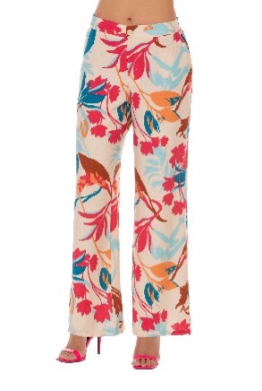 Floral Wide-Leg Pants