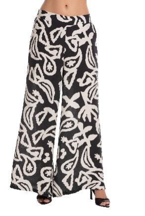 Wide Leg Patterned Pants