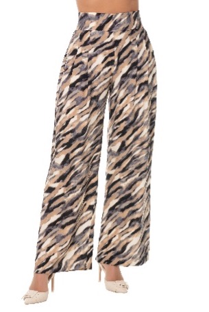 Animal Print Wide Leg Pants