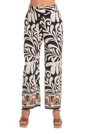 Floral Print Wide-Leg Pants