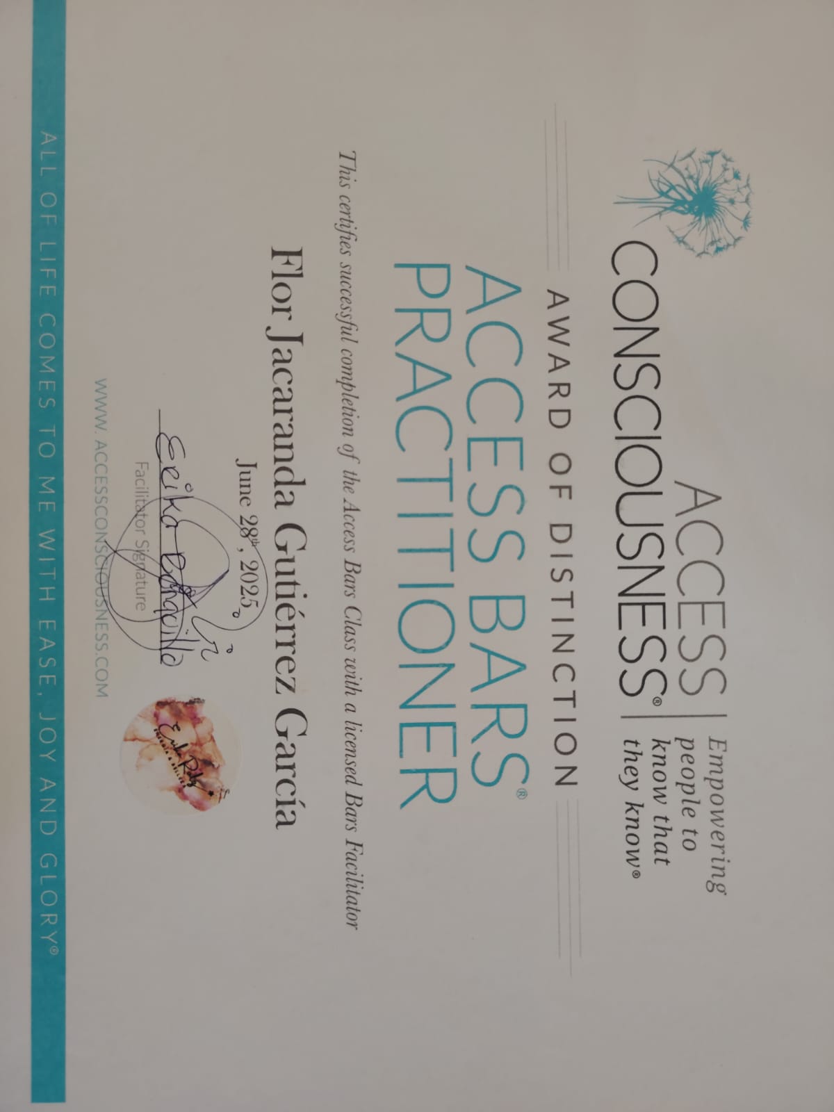 Sesión 1:1 de Barras de Access® Libera tu mente. Abre espacio para una nueva realidad.