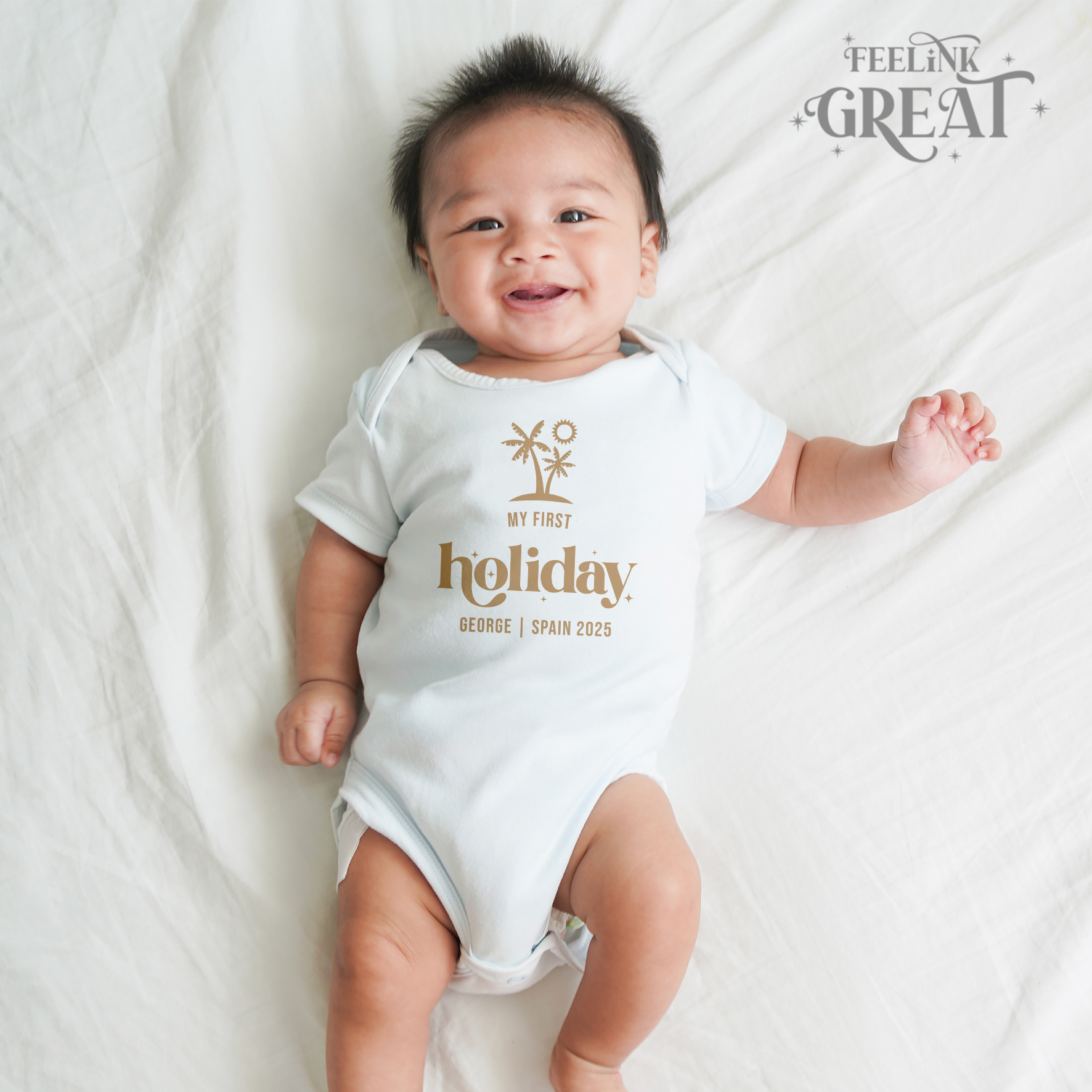 Personalised My First Holiday Bodysuit