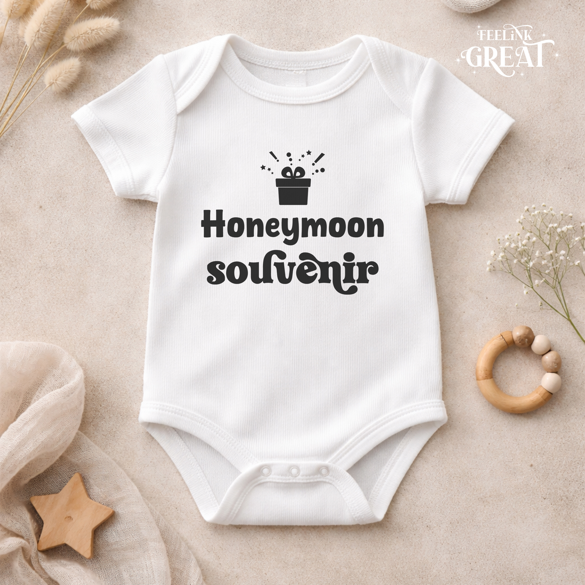 Honeymoon Souvenir Baby Bodysuit