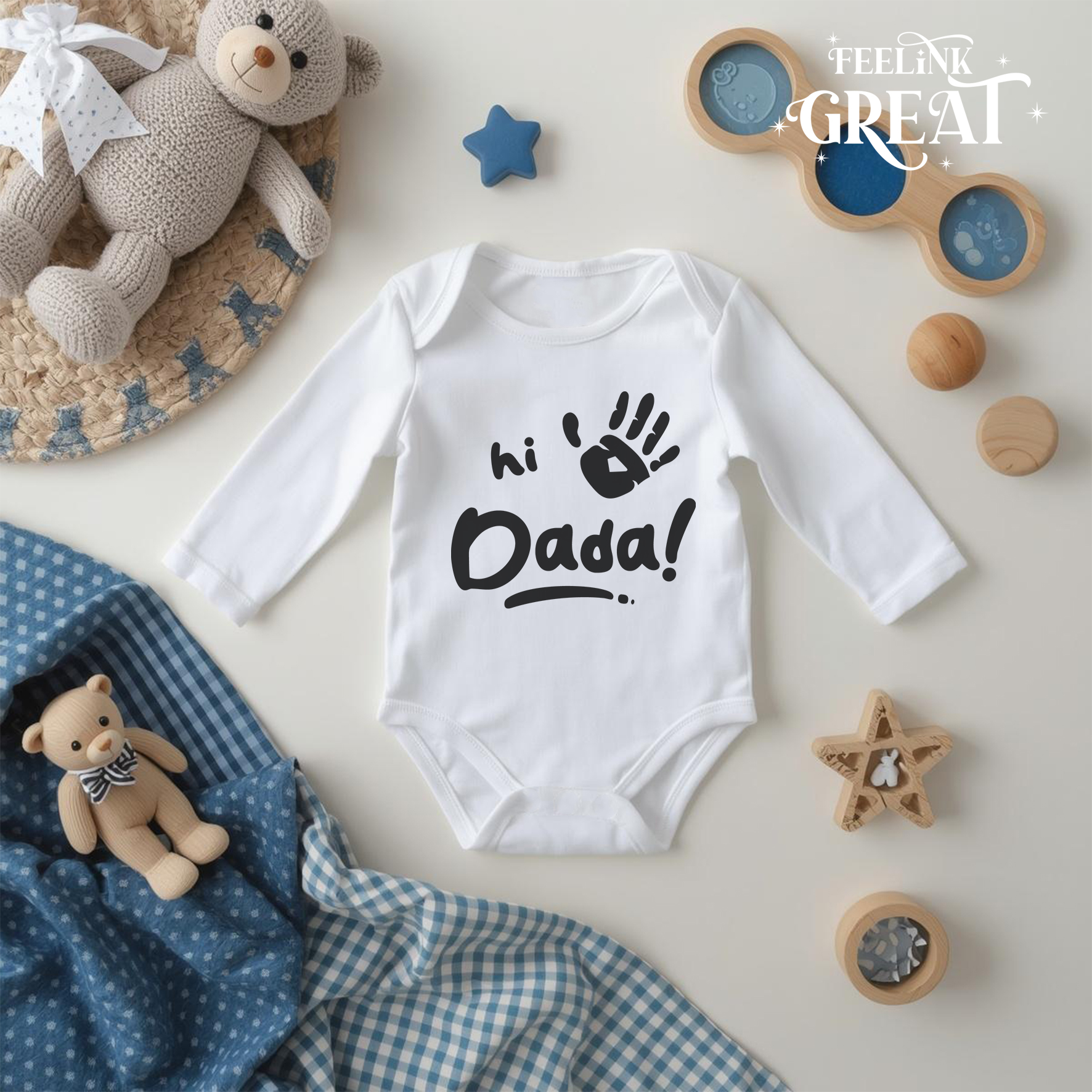 Hi Daddy! Personalized Baby Bodysuit