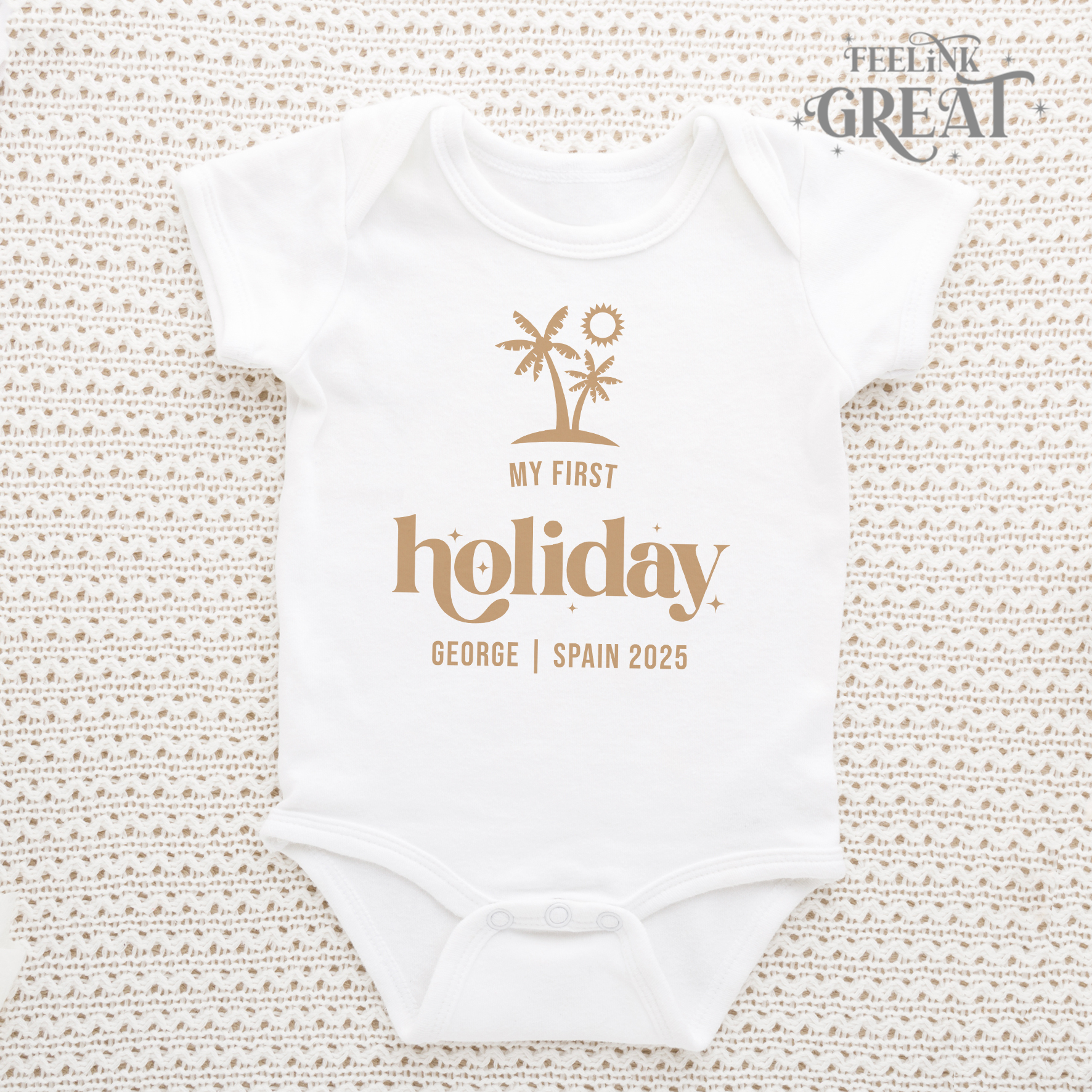 Personalised My First Holiday Bodysuit