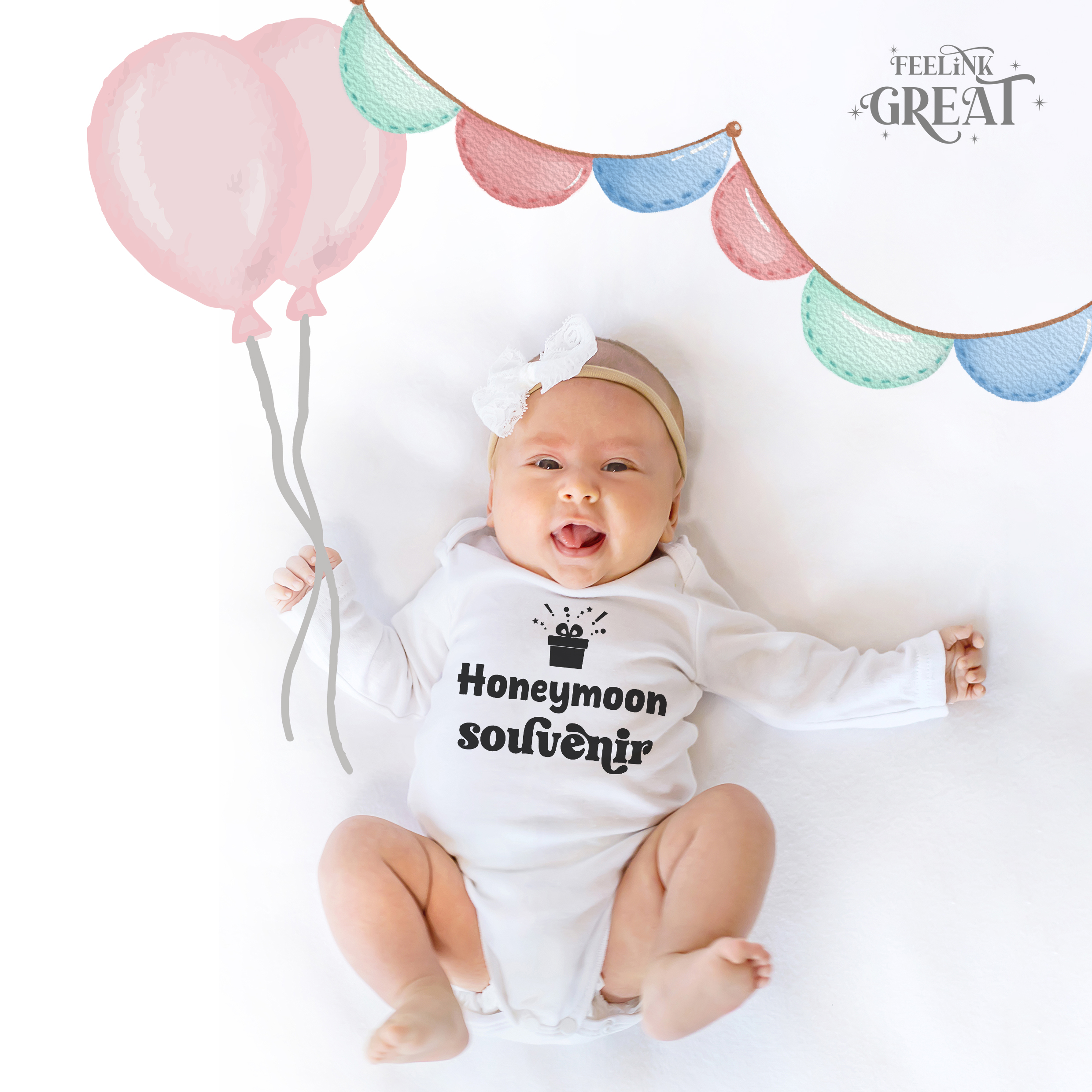 Honeymoon Souvenir Baby Bodysuit