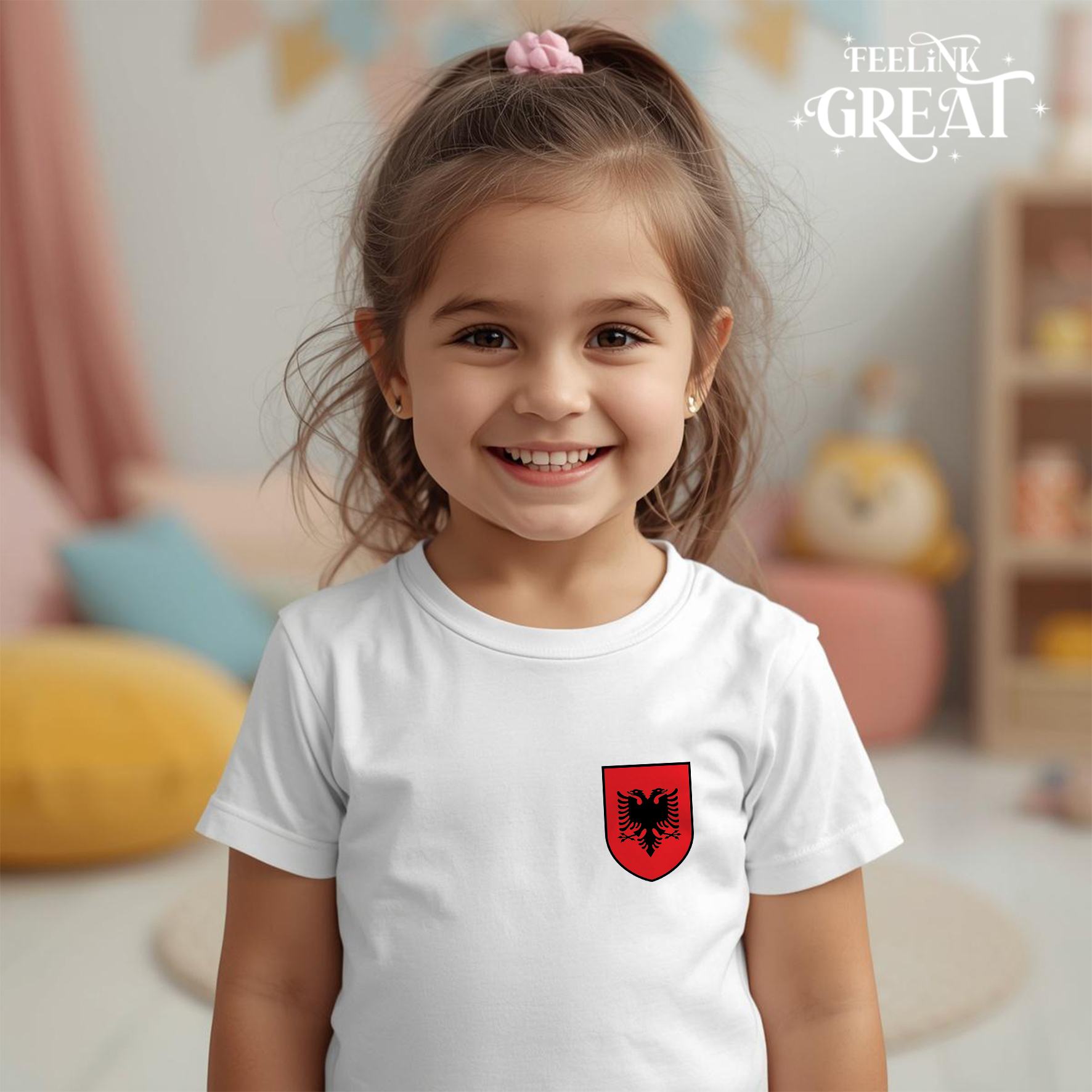 Personalised Albanian Name Number - Kids