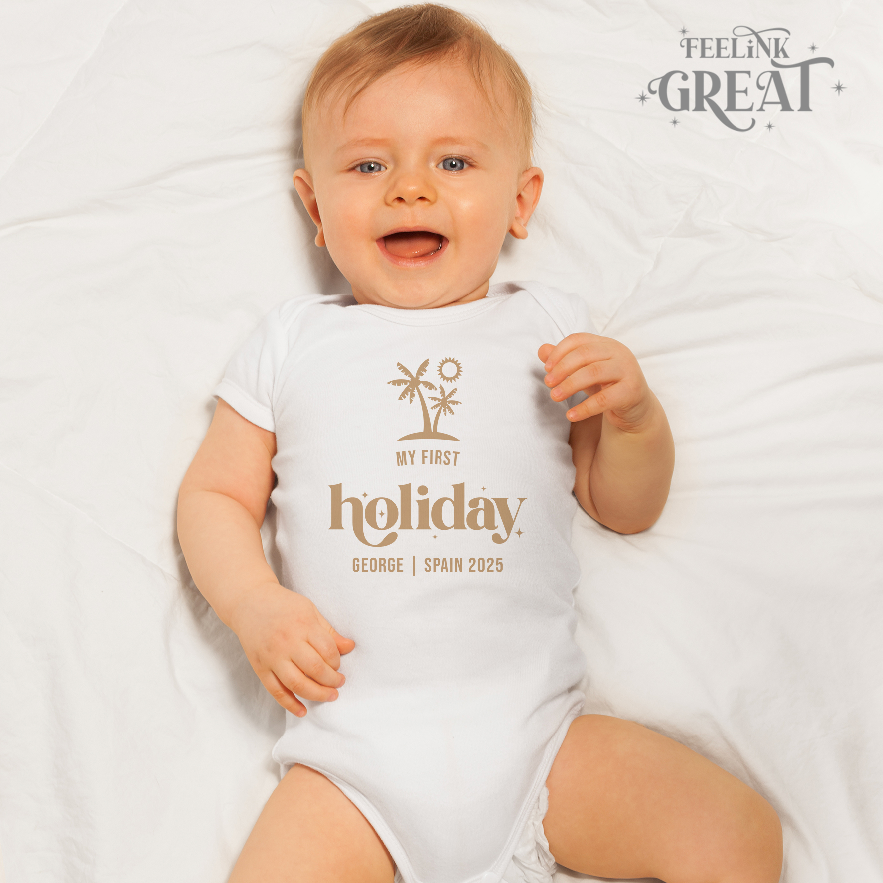 Personalised My First Holiday Bodysuit