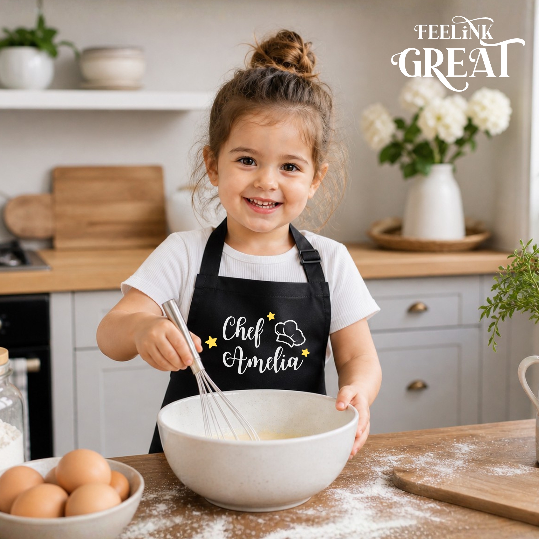 "Chef Custom Name" Kids Chef Apron