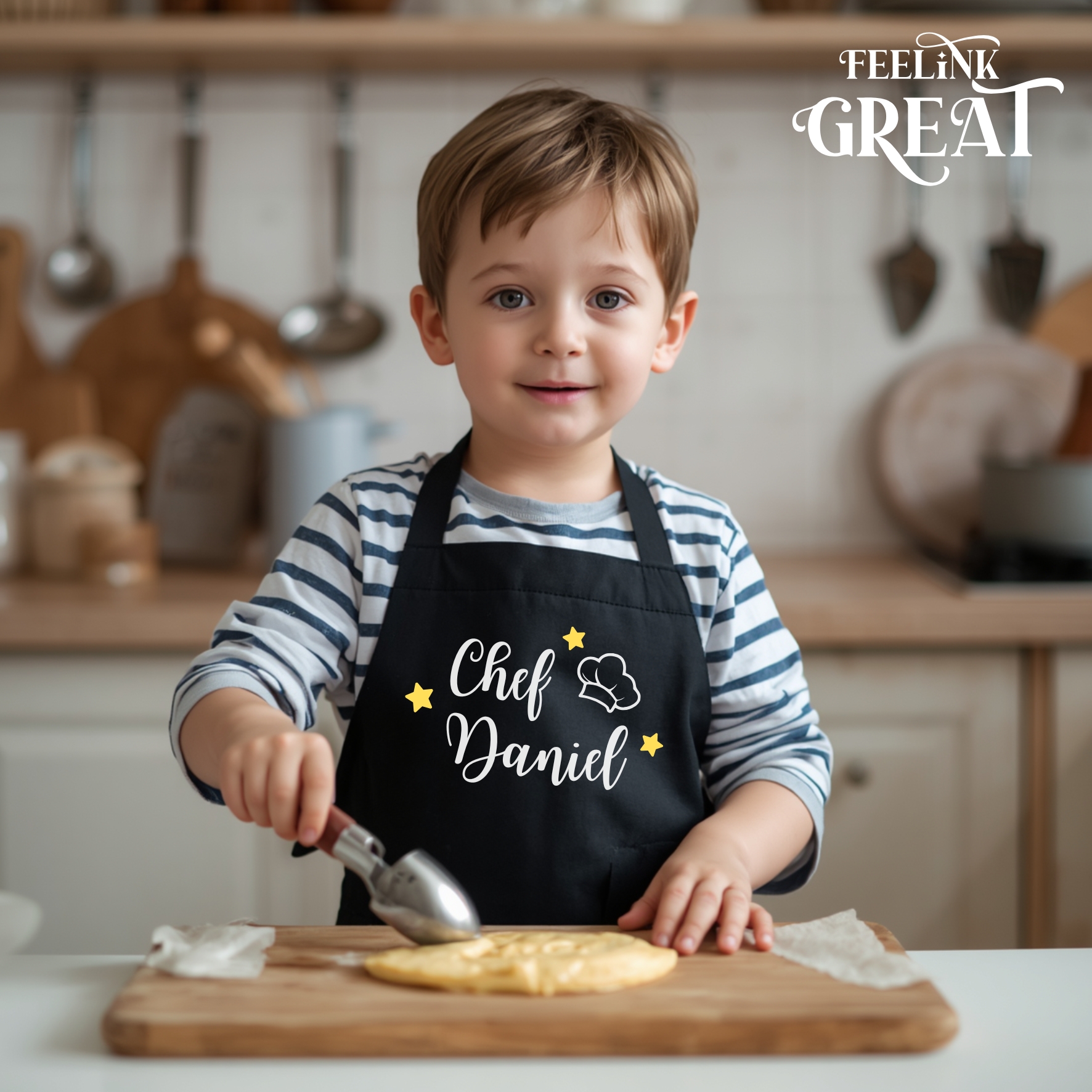"Chef Custom Name" Kids Chef Apron
