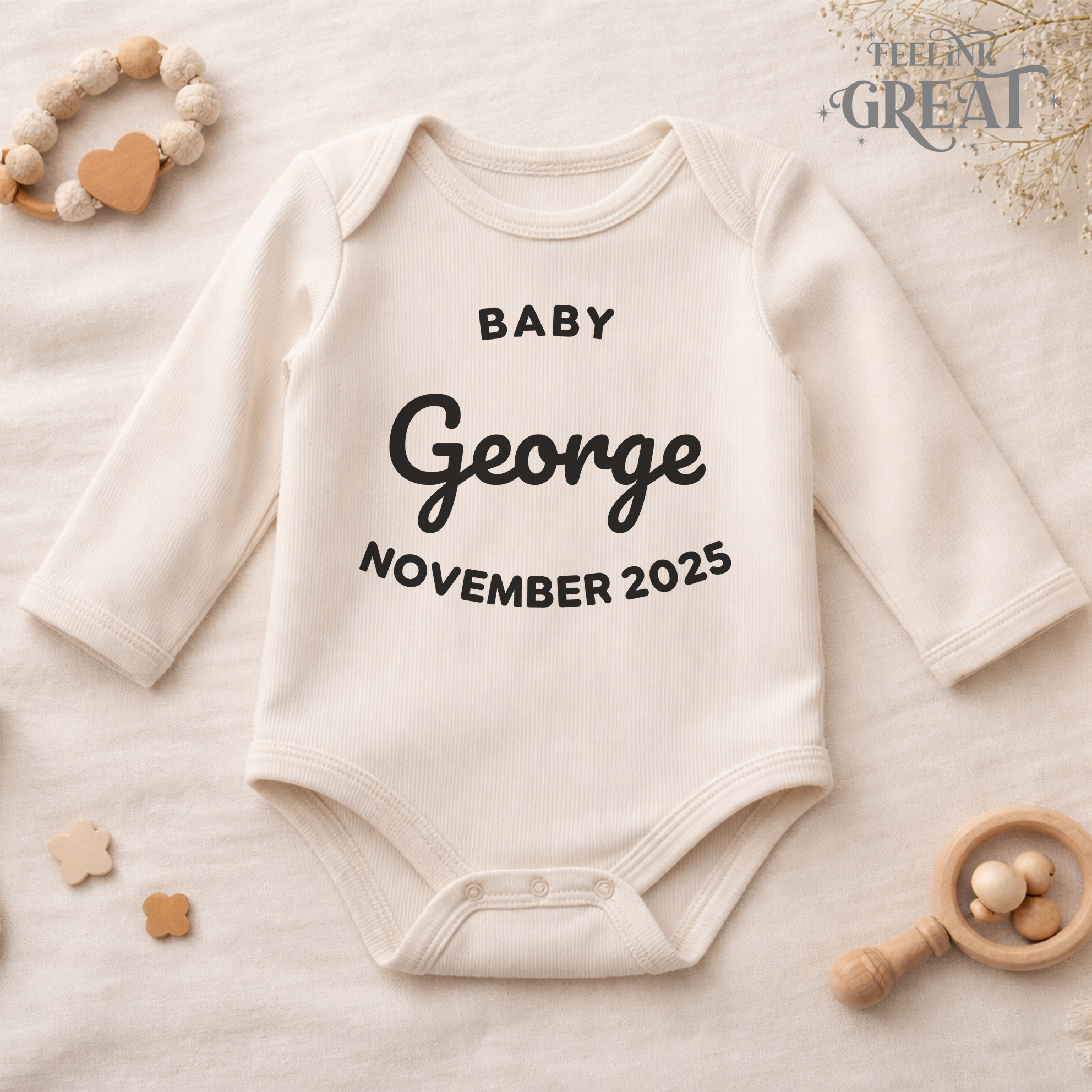 Personalised Pregnancy Announcement Baby Bodysuit