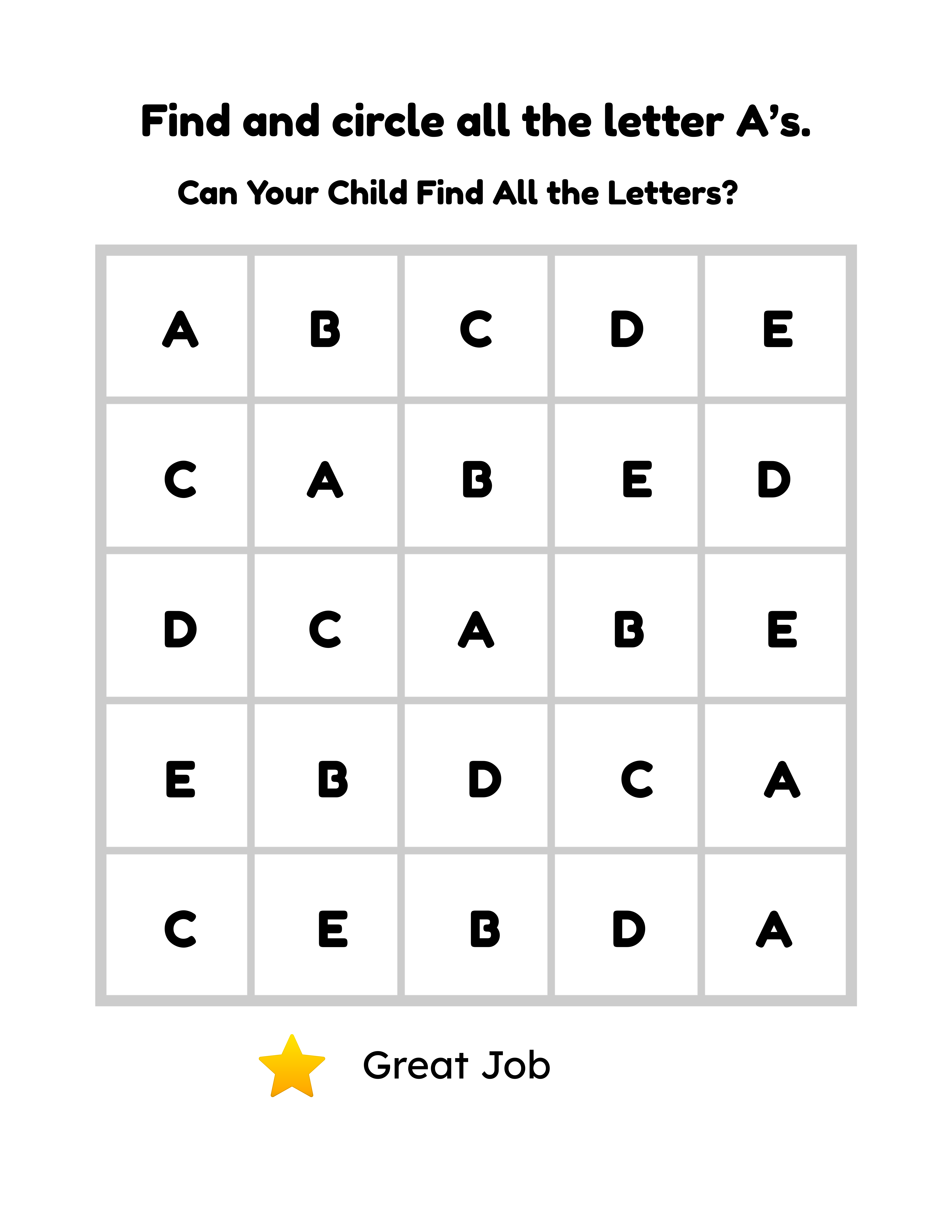 Find the Letters A–Z Workbook