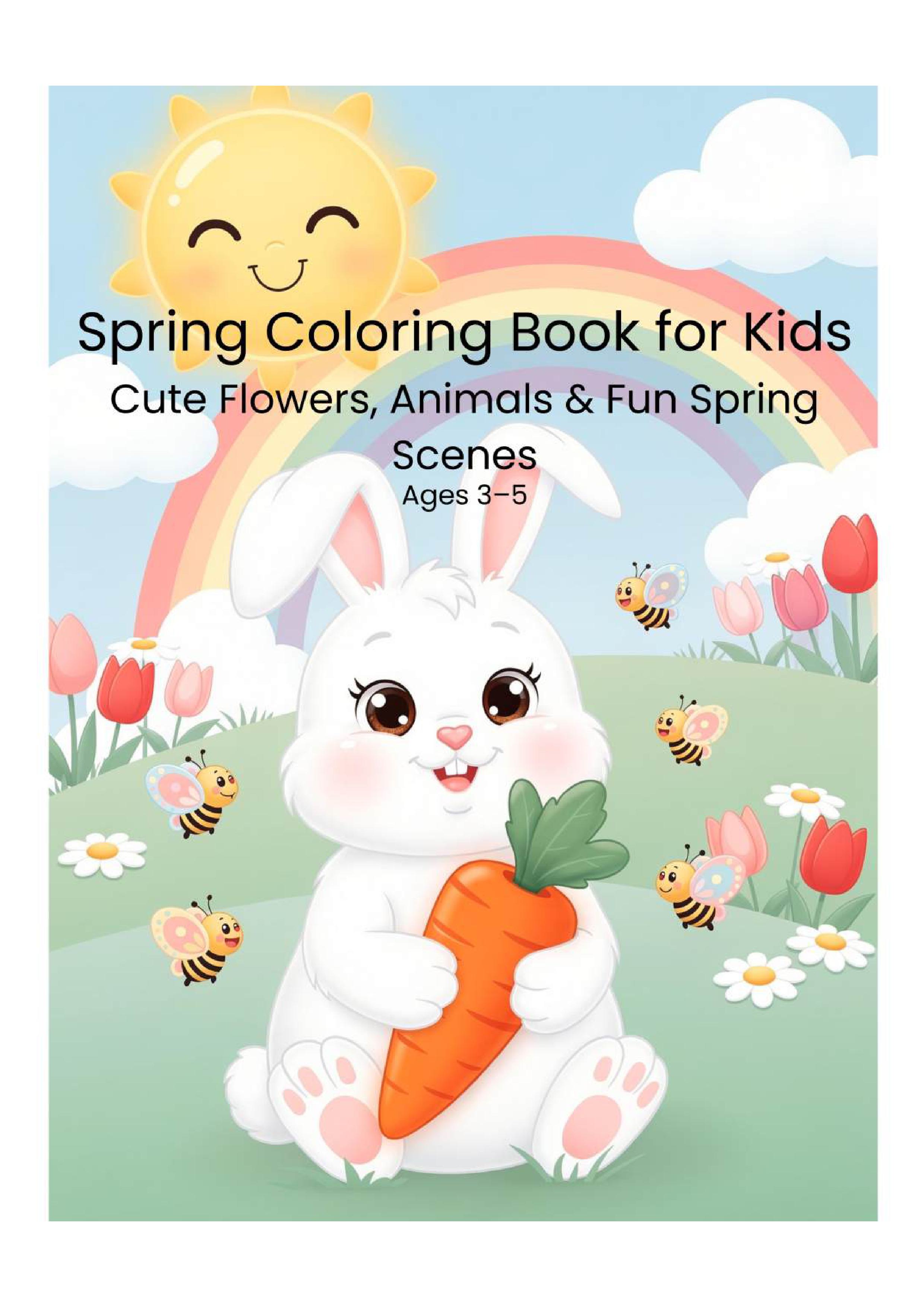Spring Coloring Book Free Sample for Kids Ages 3–5