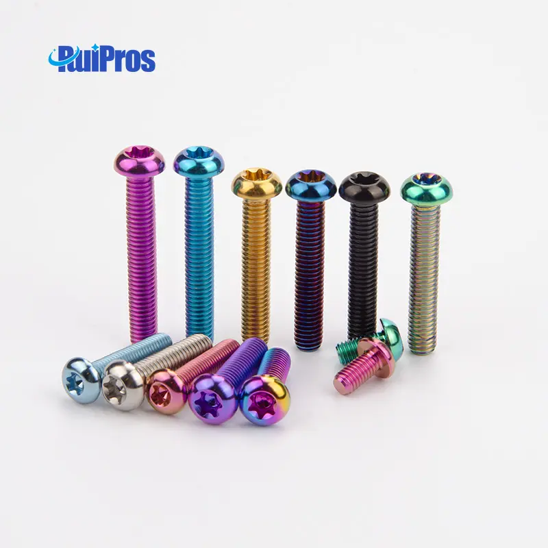 ISO7380 Hexagon Socket Button Torx Head Titanium Bolts M5