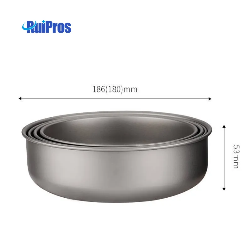 Outdoor Eco-friendly Pure Titanium & Metal Lightweight Portable Bowl and Plate Set | ruipros