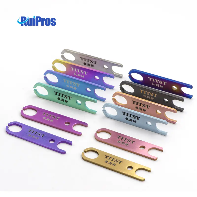 Colorful Titanium Keychain Pry Bar  CNC Titanium Domino Throttle Spacer Plate 
