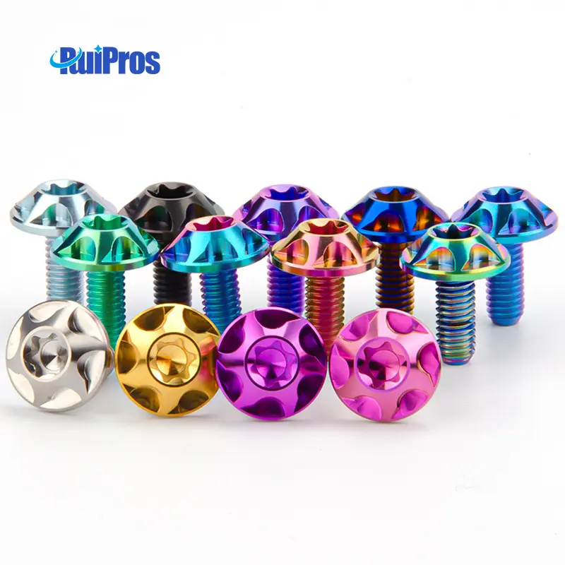 Titanium Motorcycle Modification Gr5 Titanium Alloy License Plate Fixing M6 Screw