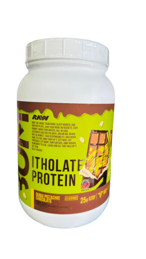 Proteína Isolate Raw Bum DUBAI PISTACHIO CHOCOLATE 1L