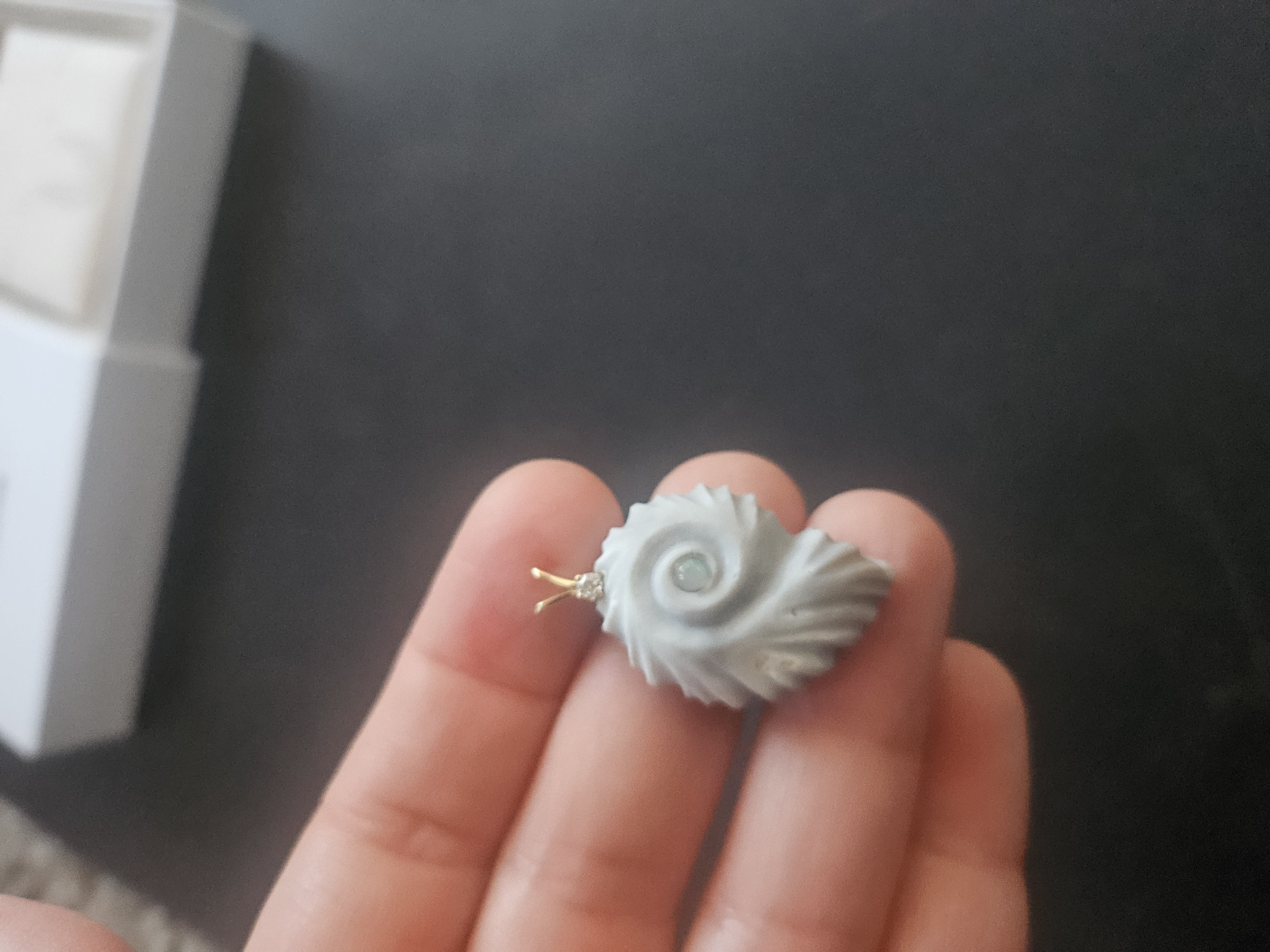 Tactile Spiral · Botswana Agate, Opal & 14k Gold