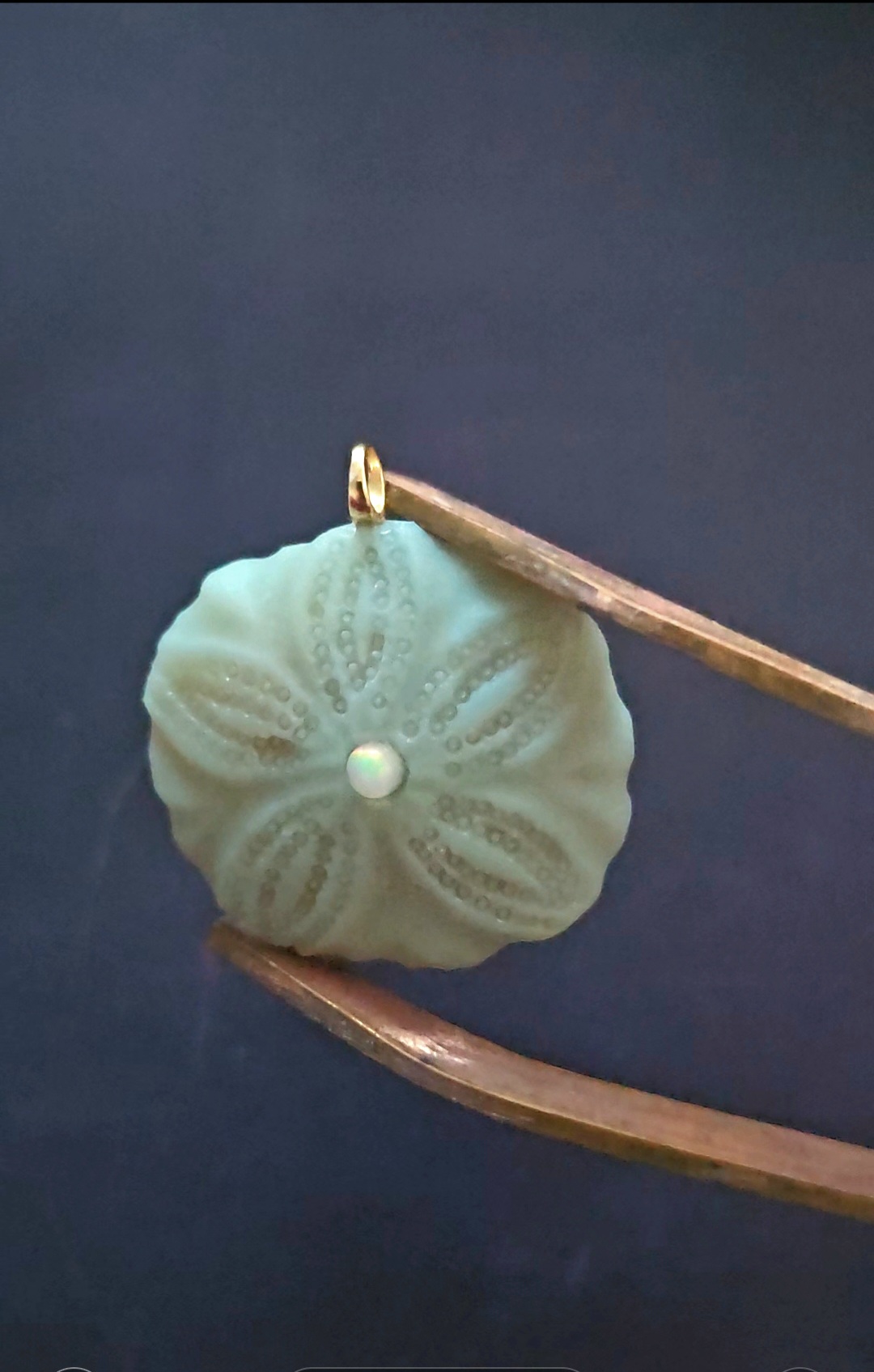 Sand Dollar · Australian Opal · 18k Gold