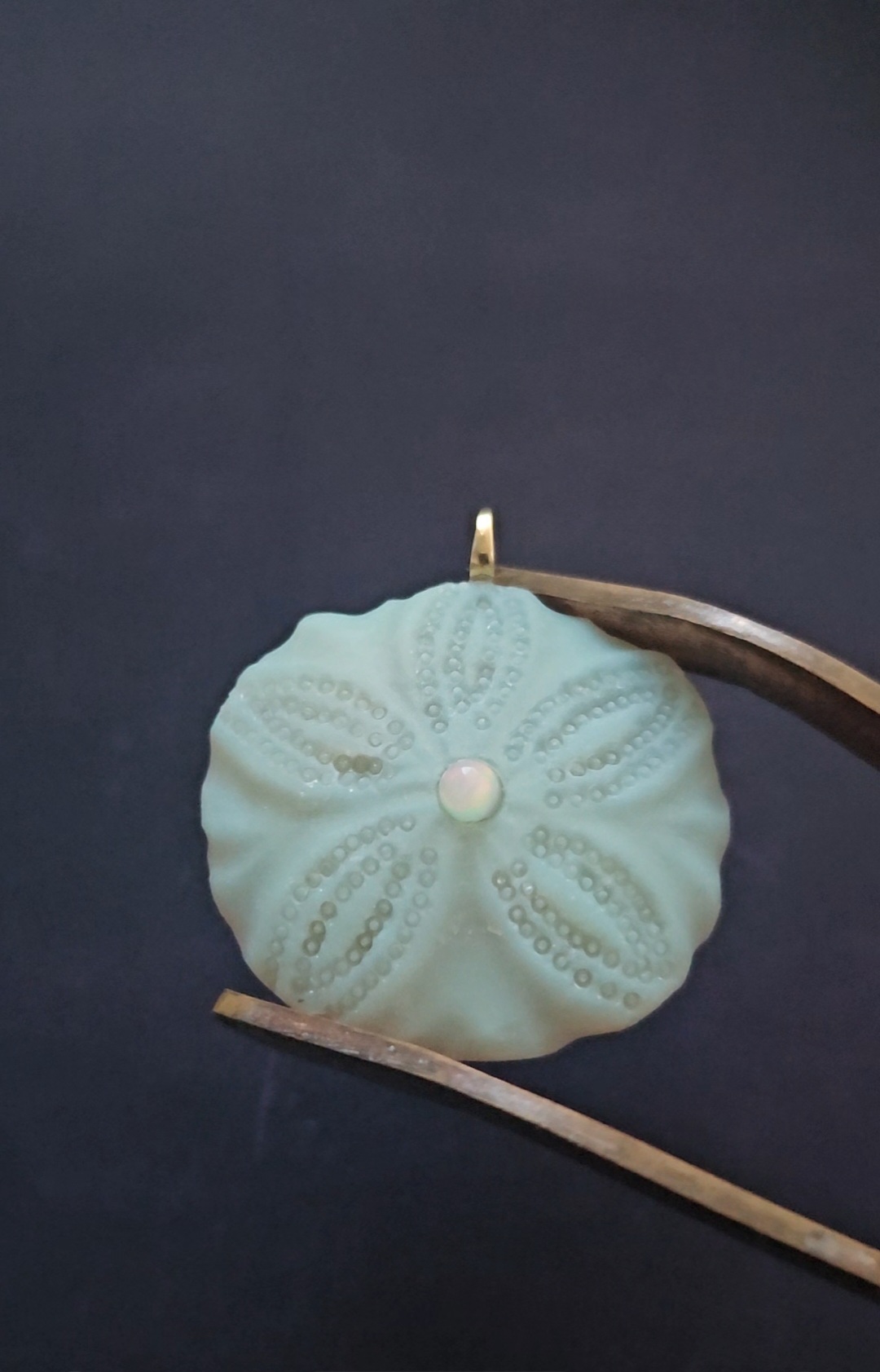 Sand Dollar · Australian Opal · 18k Gold