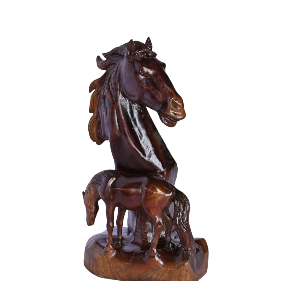 Statue Cheval en Bois