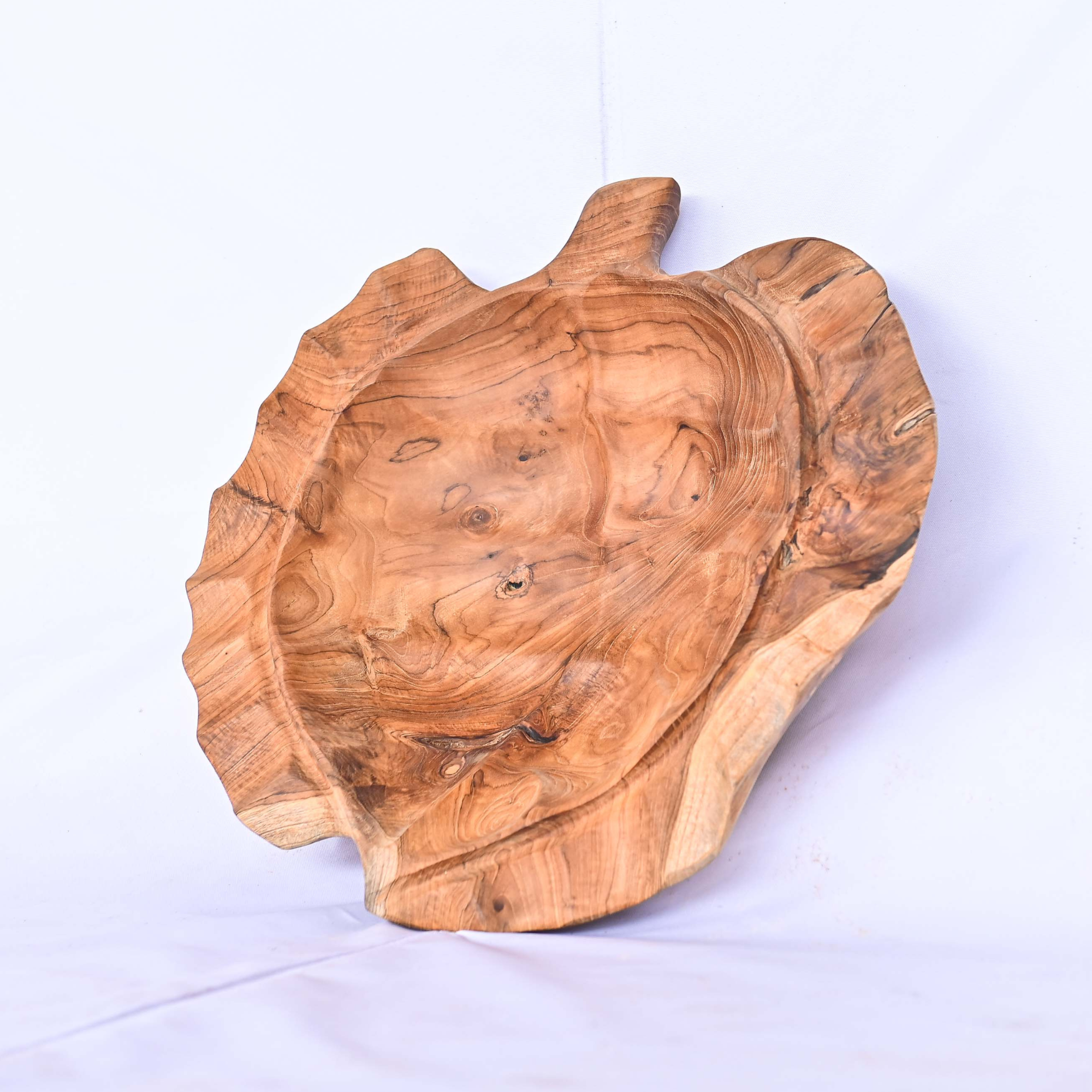  WOODEN LEAF PLATE 40 X 40 X 9 CM